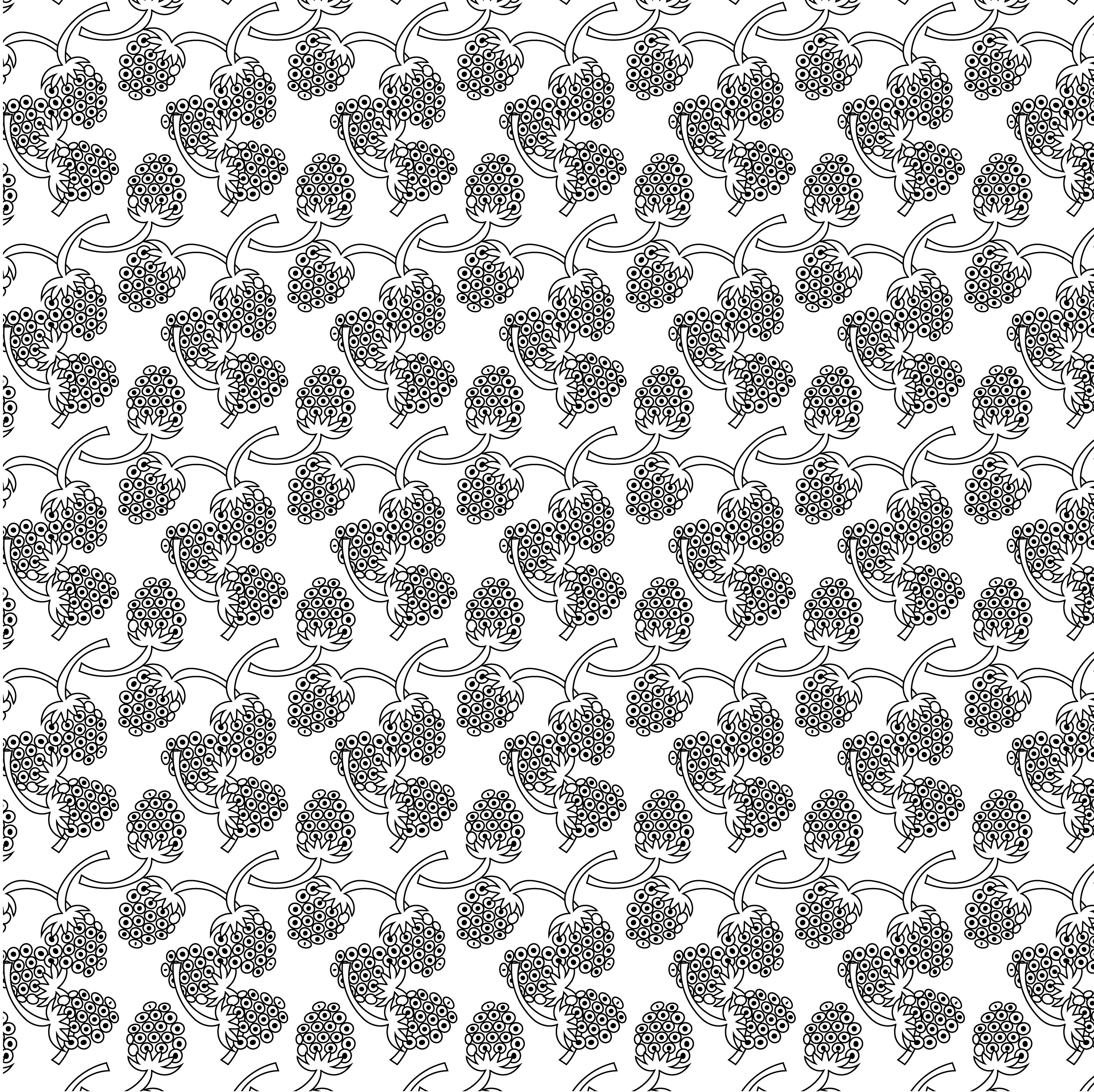 Blackberry, Digital Art, Pattern 1, 2021