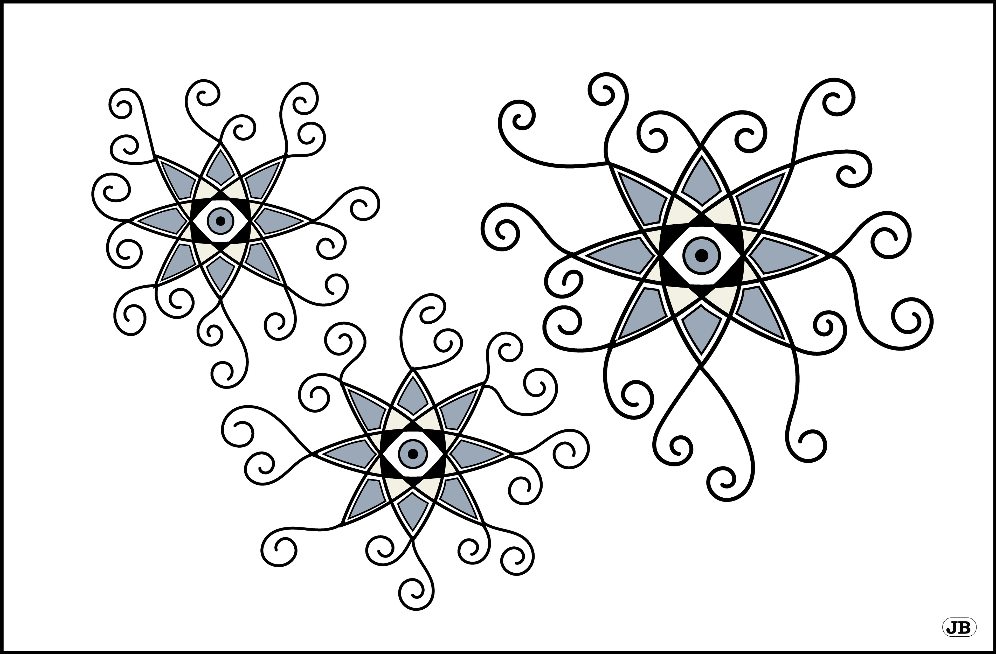 Flower Eyeballs - Version 1, Digital Art, 2022