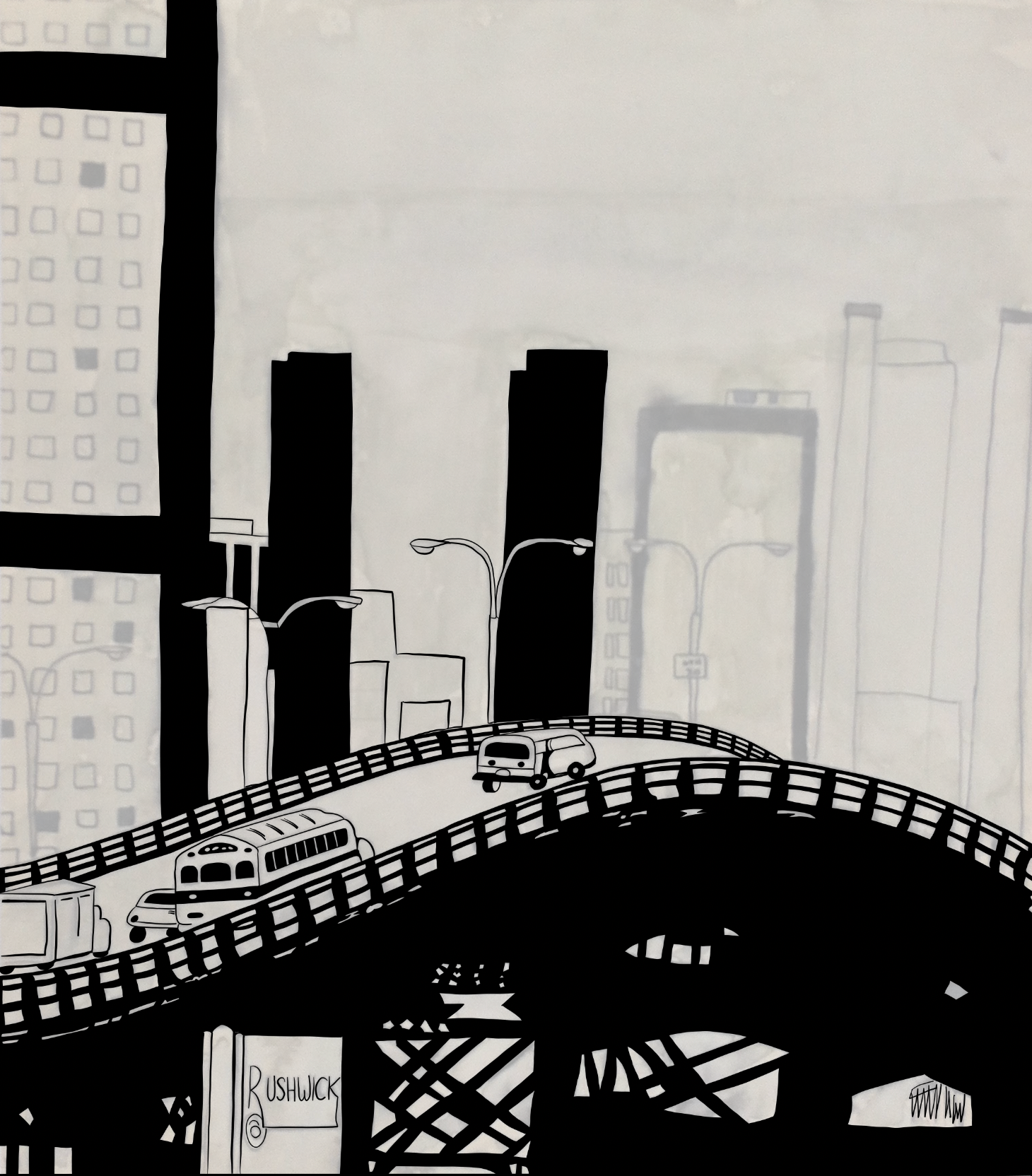 Pollution, Digital Art, drawn in Fresco app, 2021