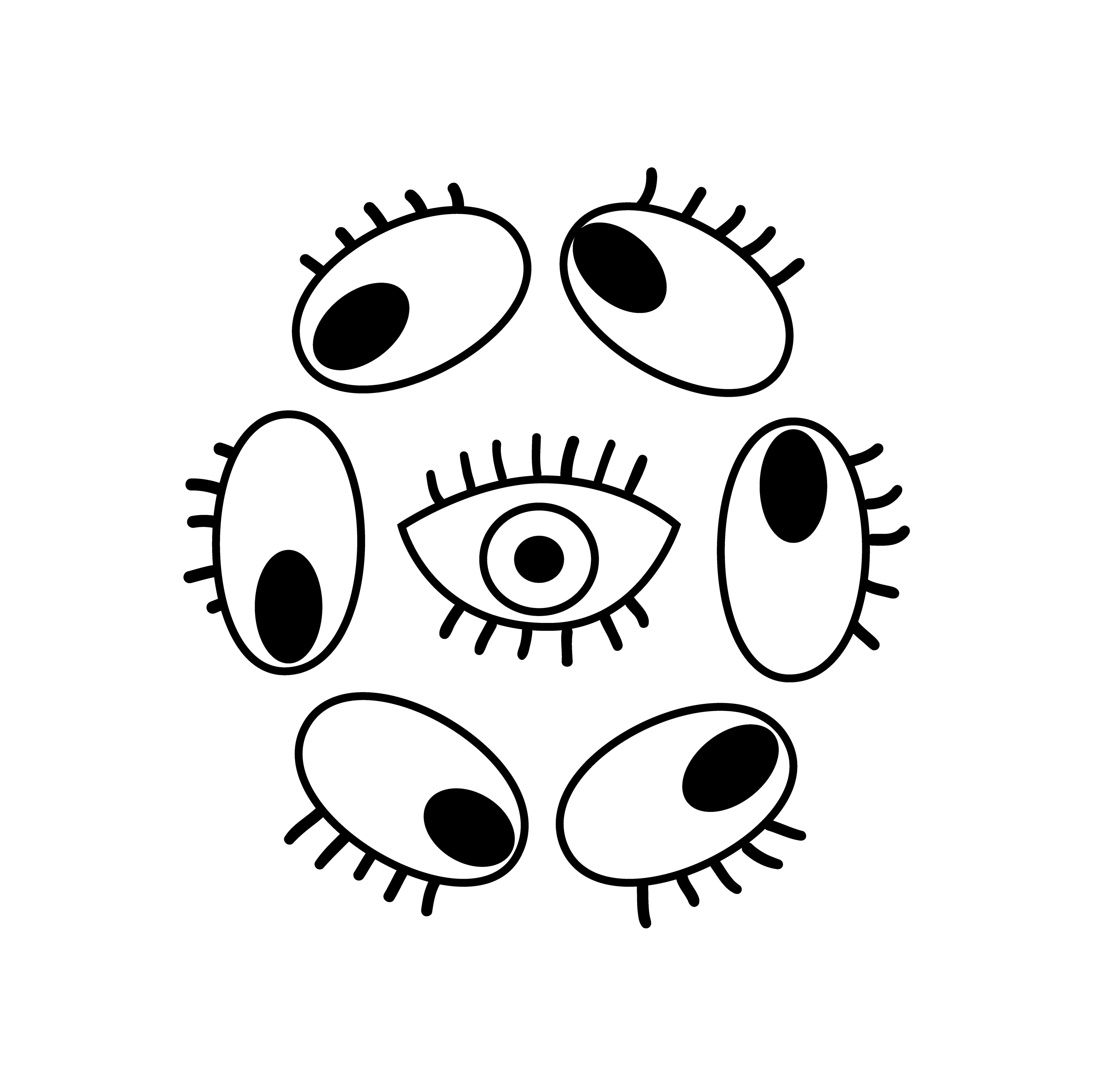 Spinning Eye Flower, Digital Art, 2020