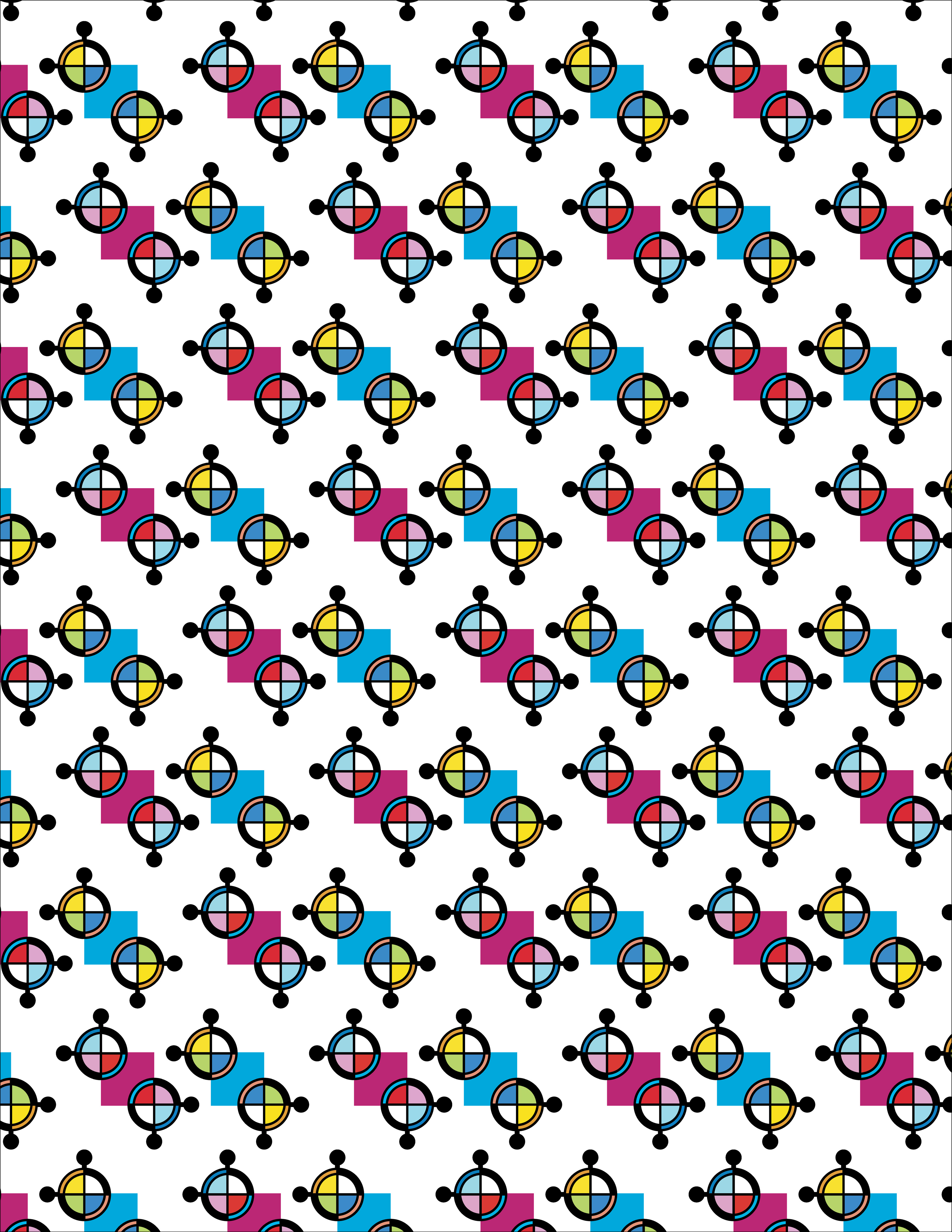 Minute Hands, Digital Art, Pattern 4, 2023