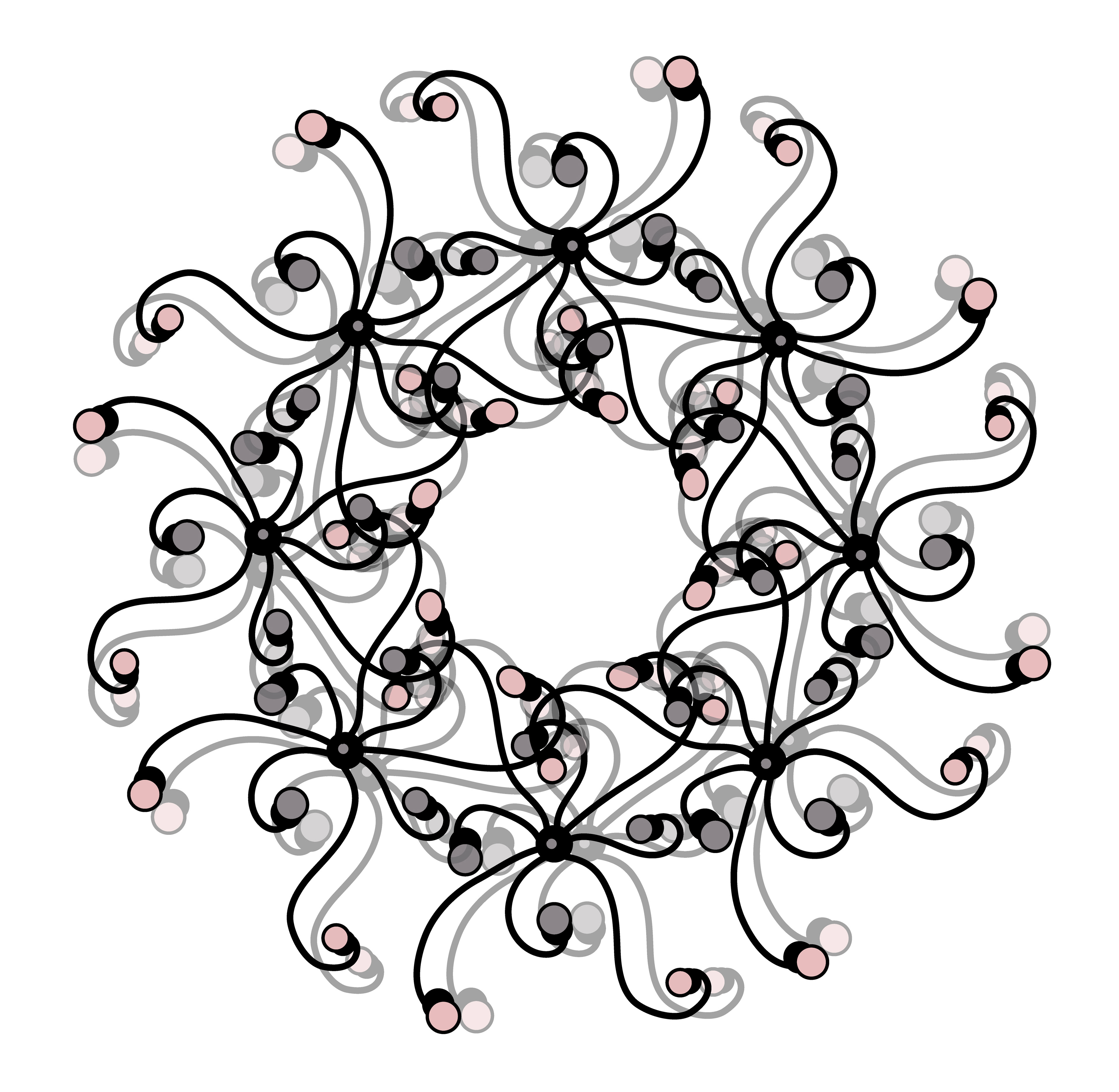Spiral Filigree, Digital Art, Radial, 2022