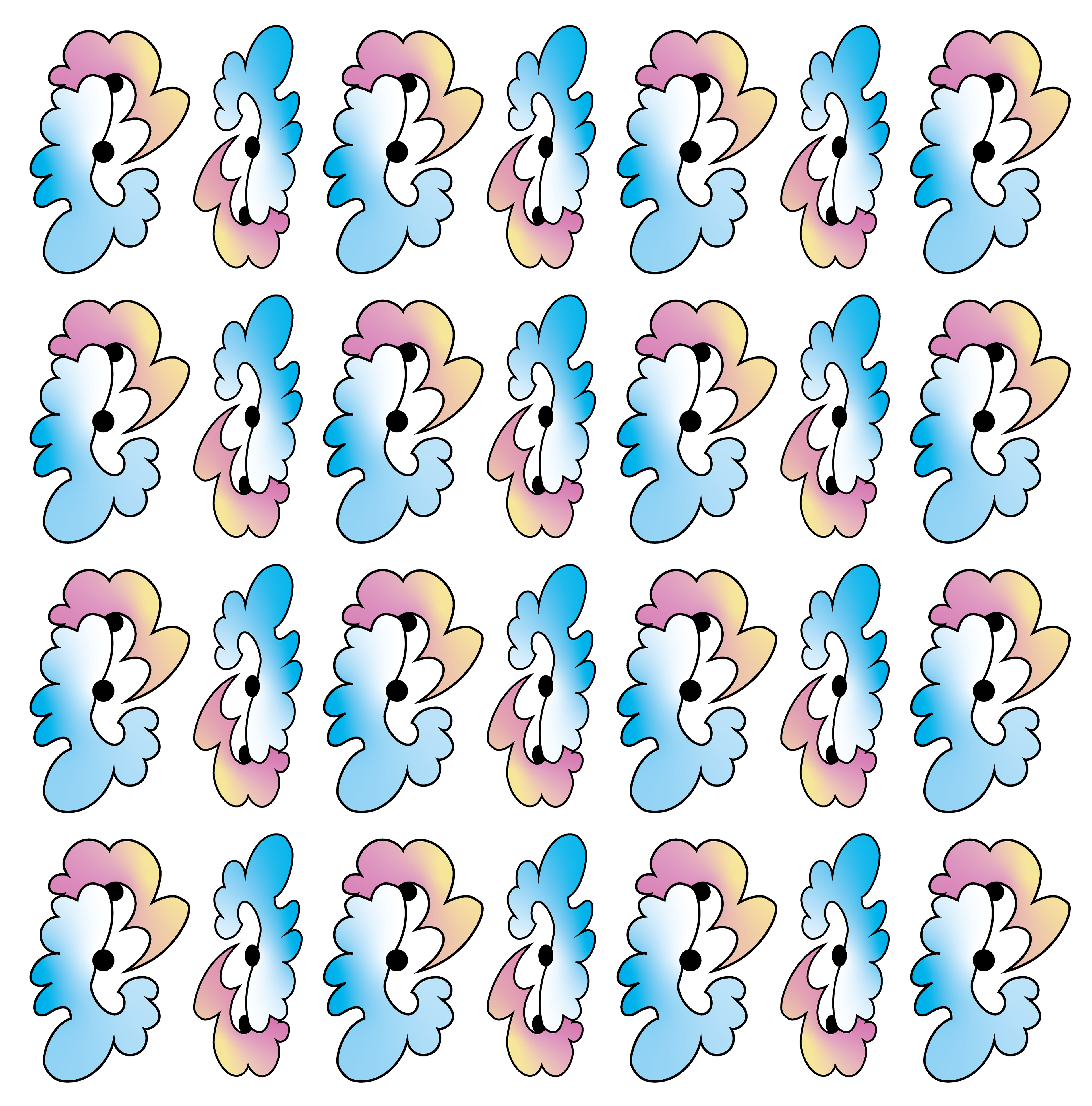 Cloud Flower, Digital Art, pattern, 2022