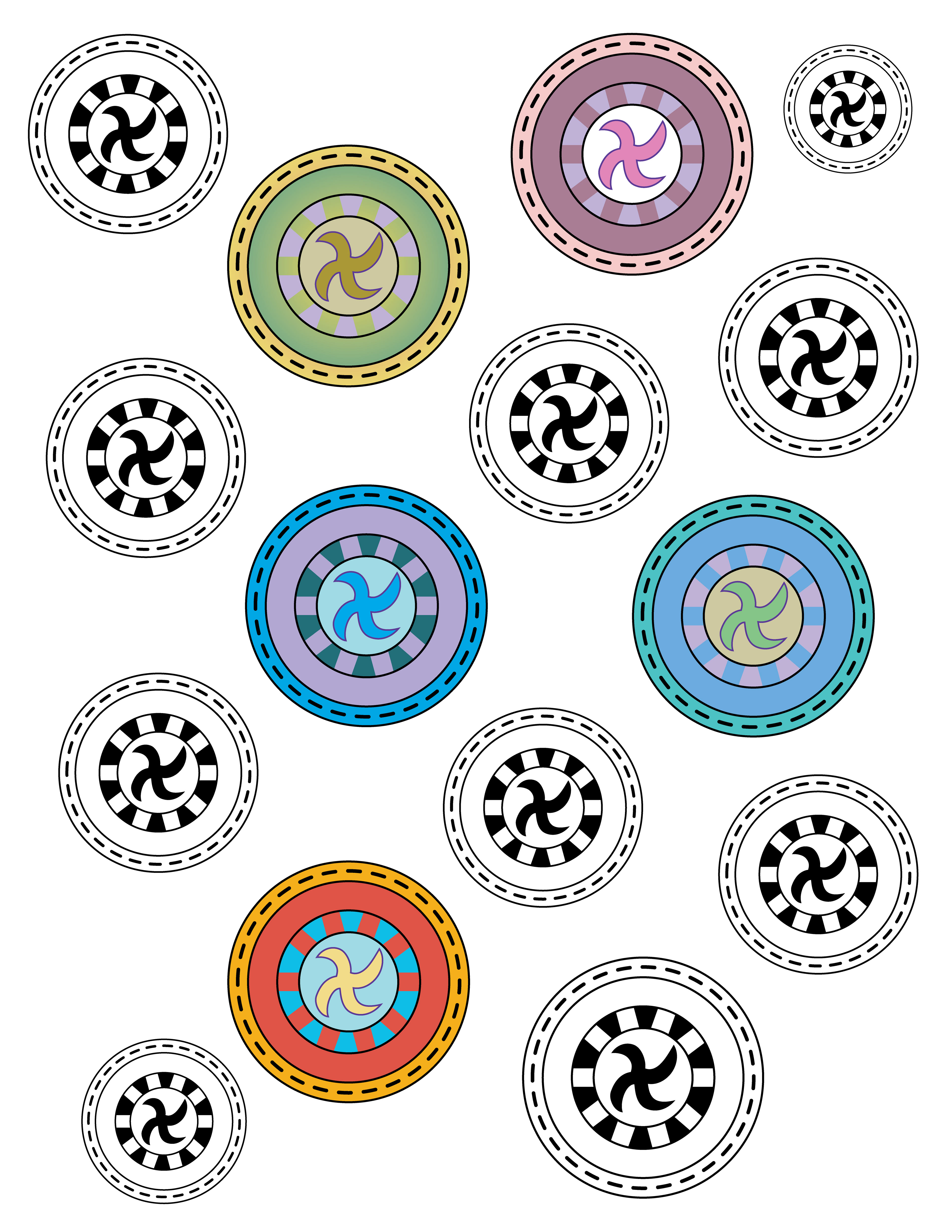 X Chromosome Wheel, Digital Art, version 2, 2025