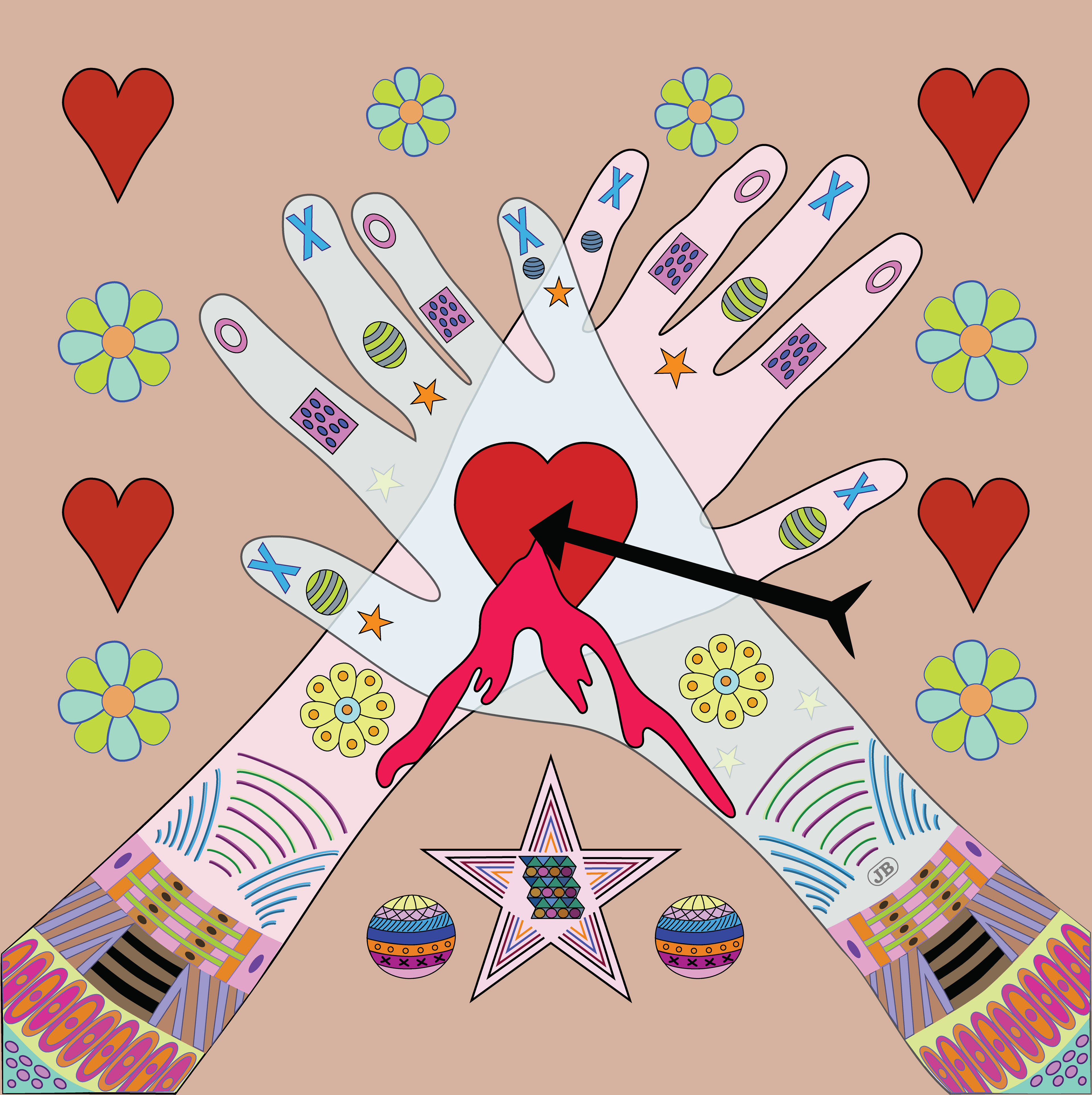 Heart Hands, Digital Art, version 2, 2026