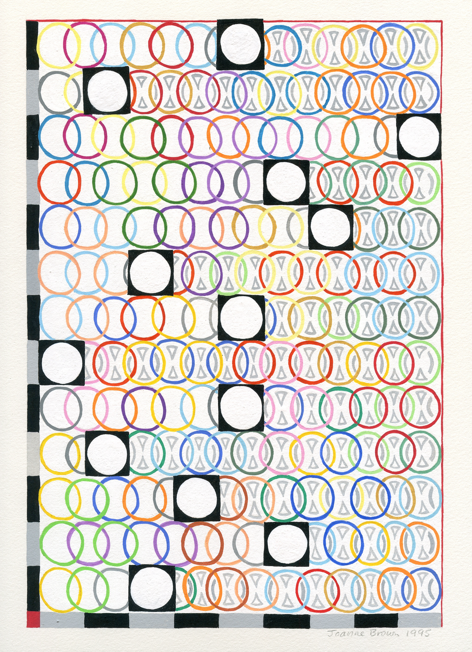 Rings, Watercolor on Paper, 7" x 10", 1995