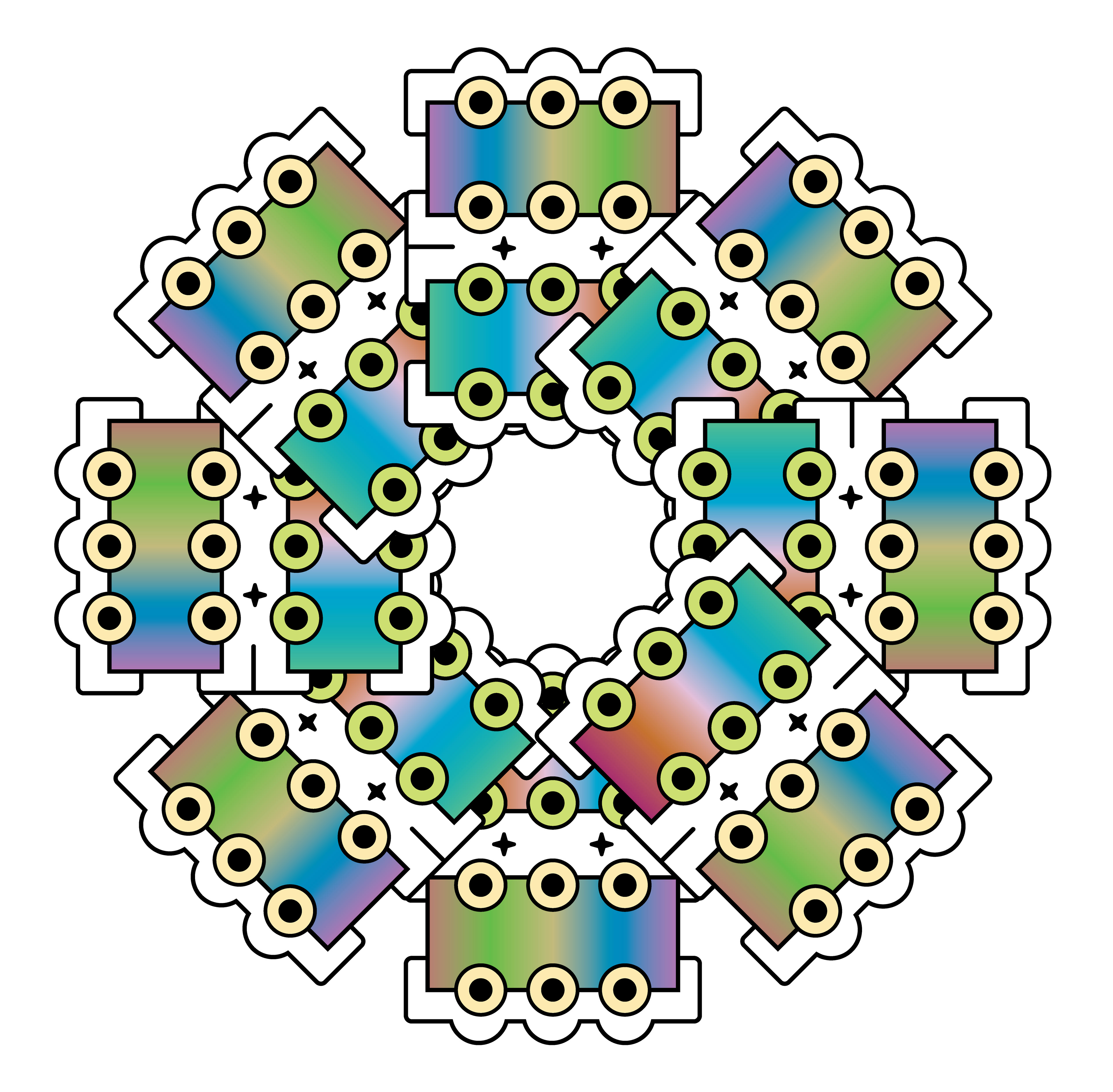 Battery Power, Digital Art, Radial 1, 2025