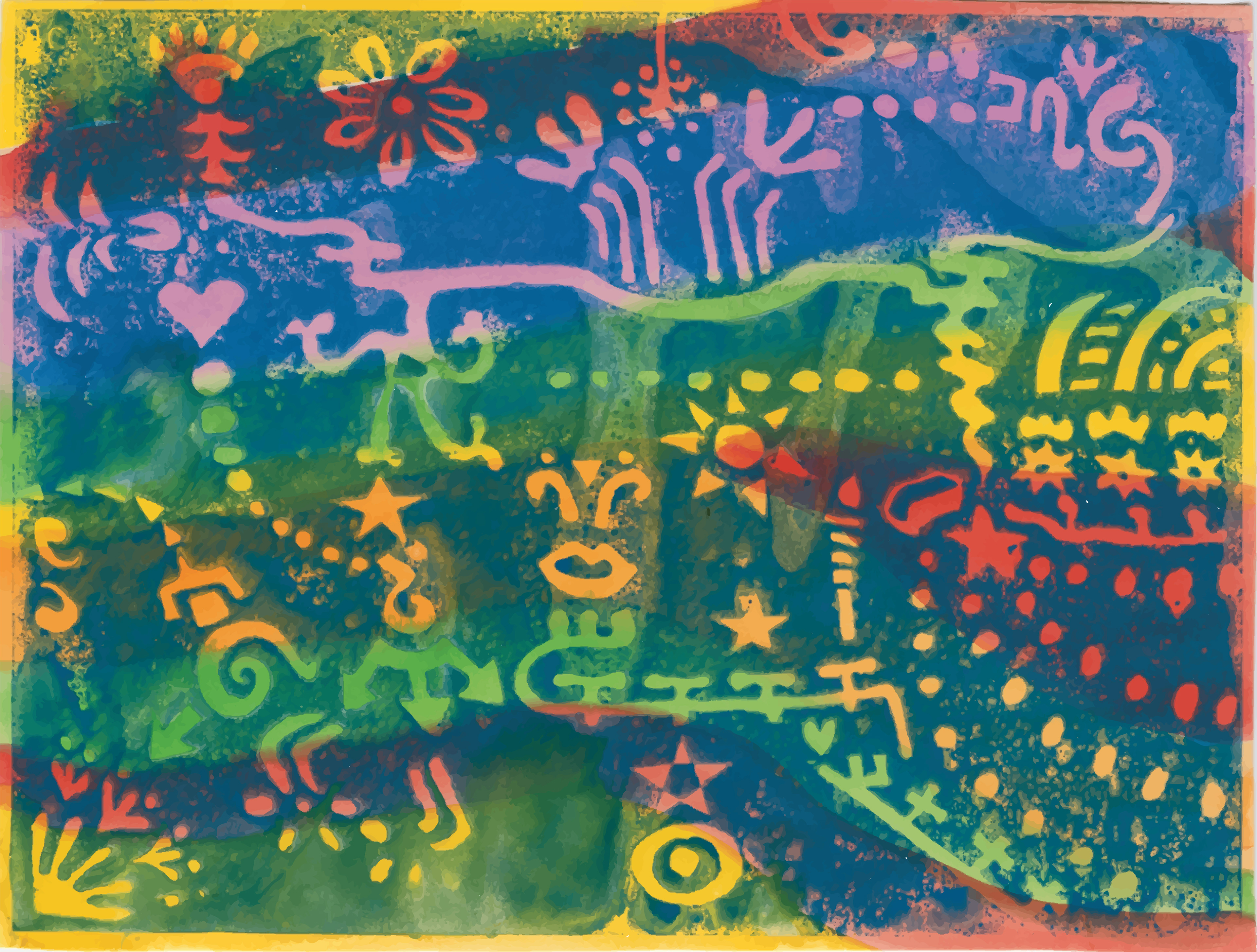 Stream - Digital Art Created with Illustrator "Image Trace Tool", 2023