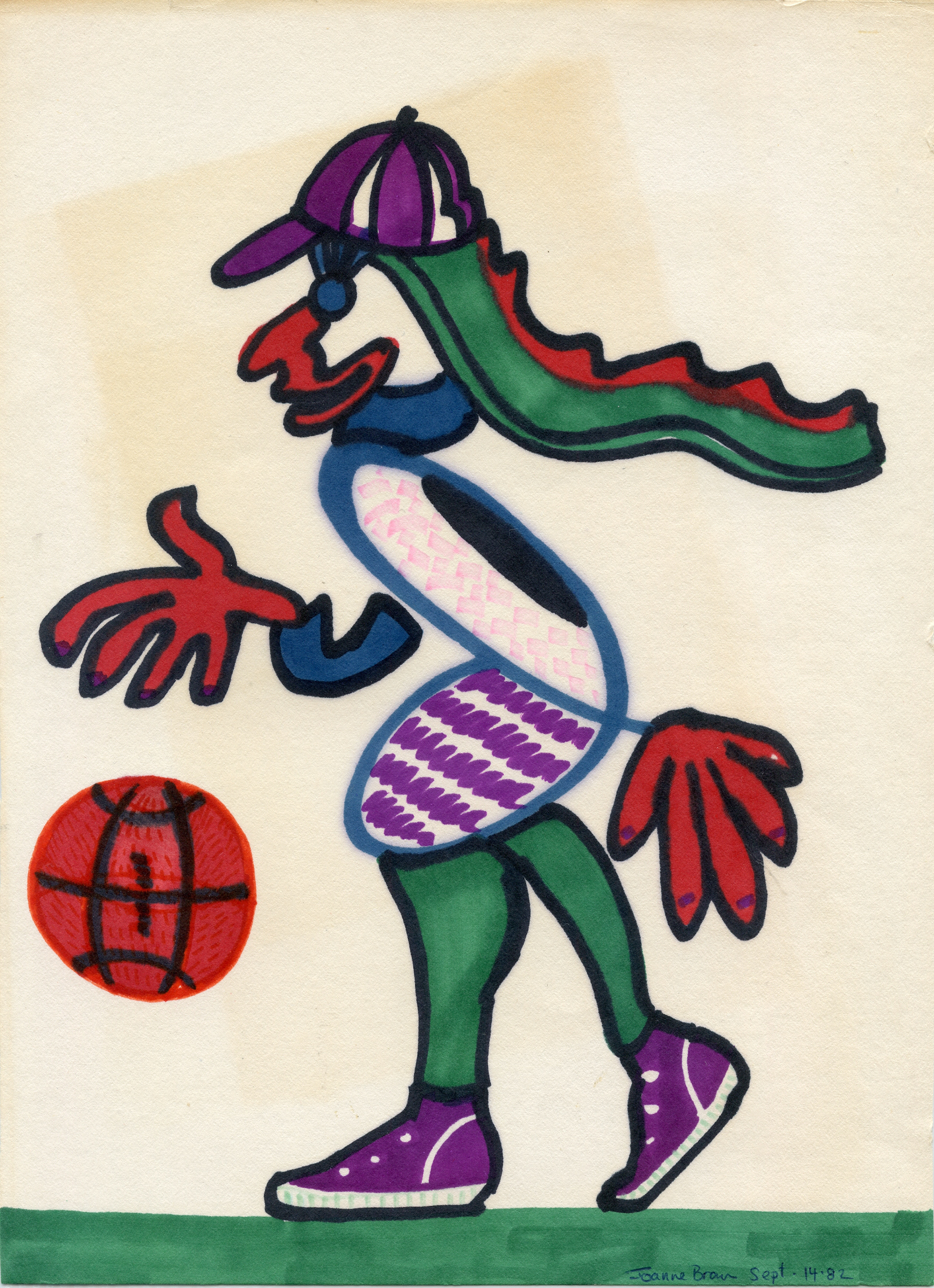 Basketball Player, Magic Marker, 1982