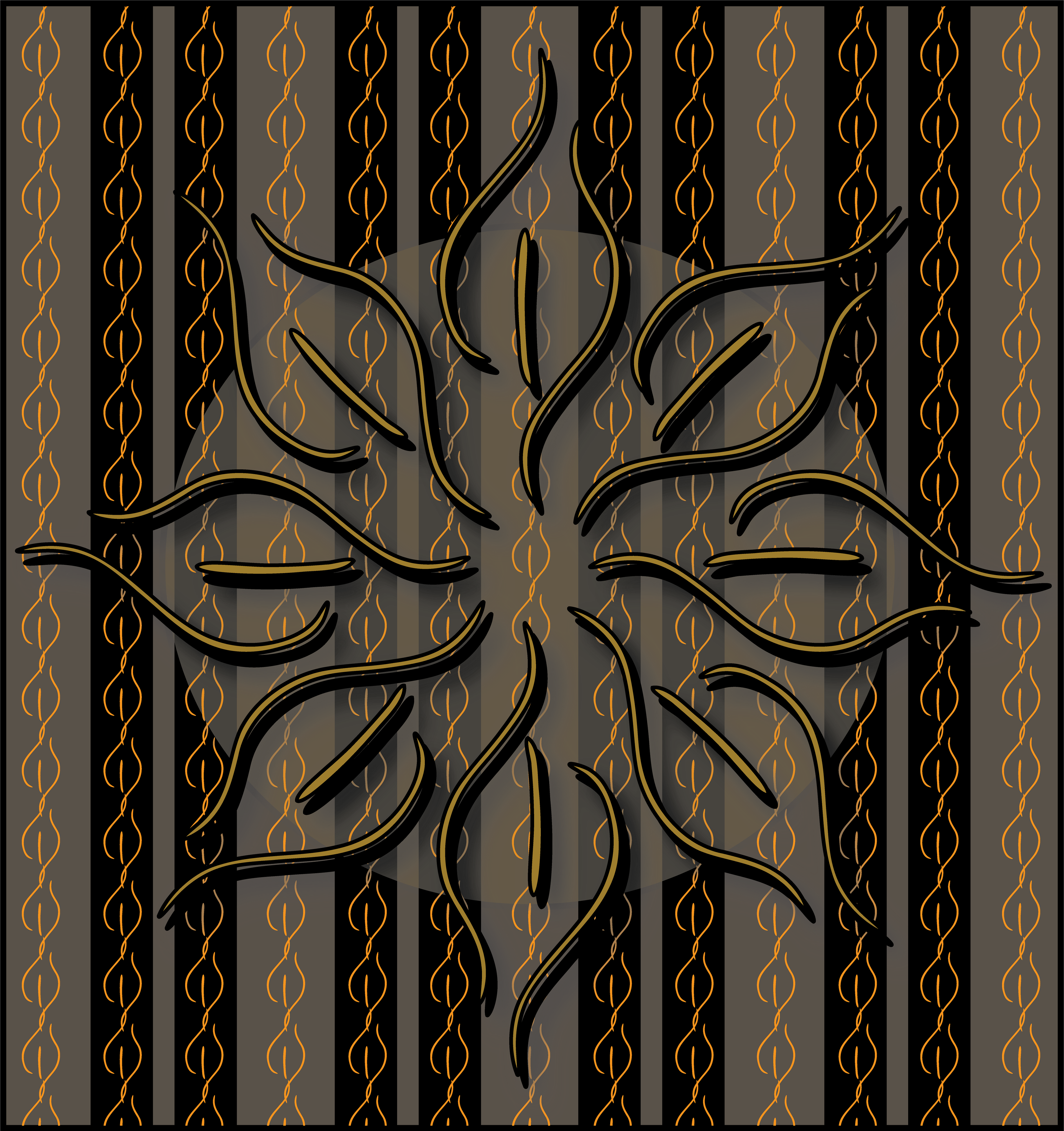 Flickering Candle Flame, Digital Art, Radial 2, 2025