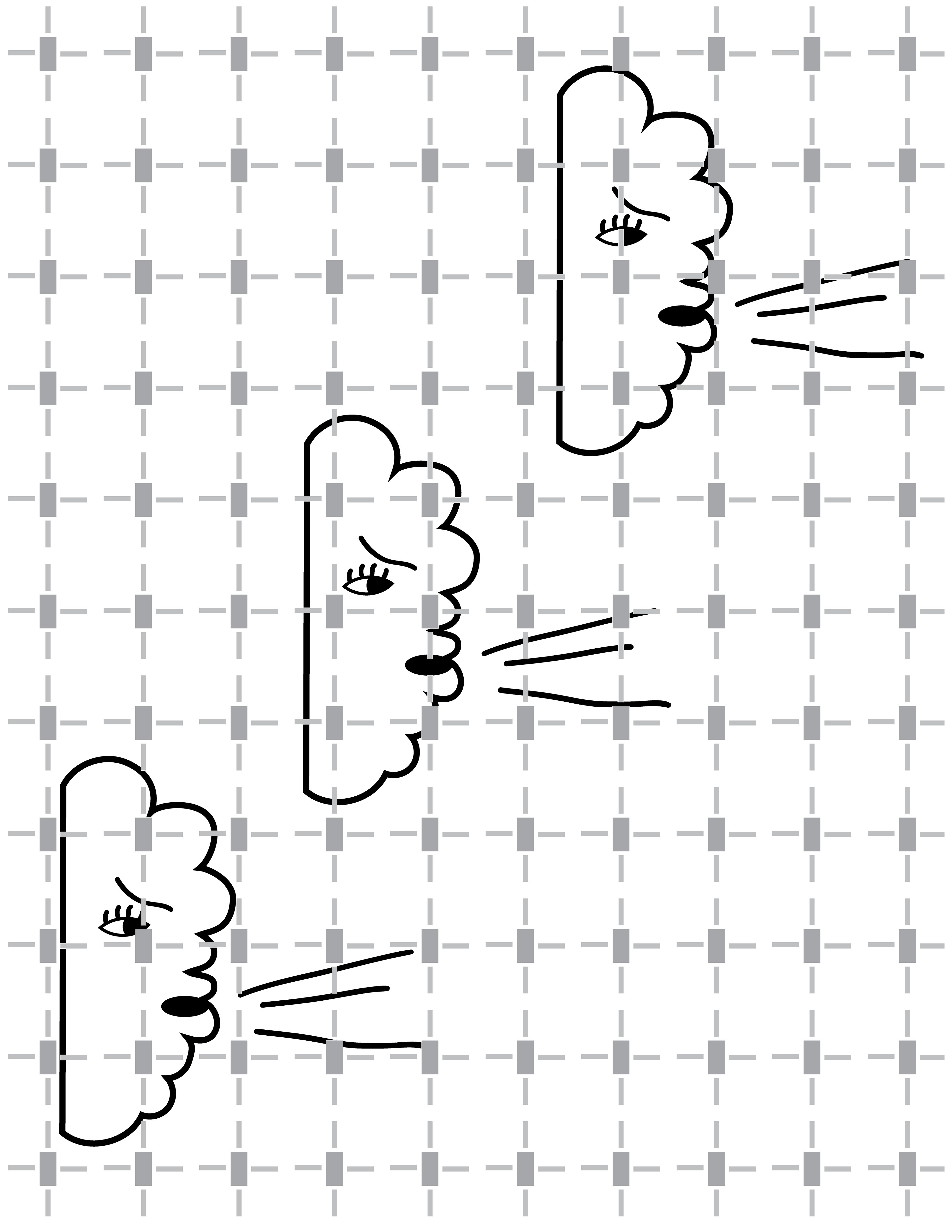 Strong Wind Cloud, Digital Art, 2021