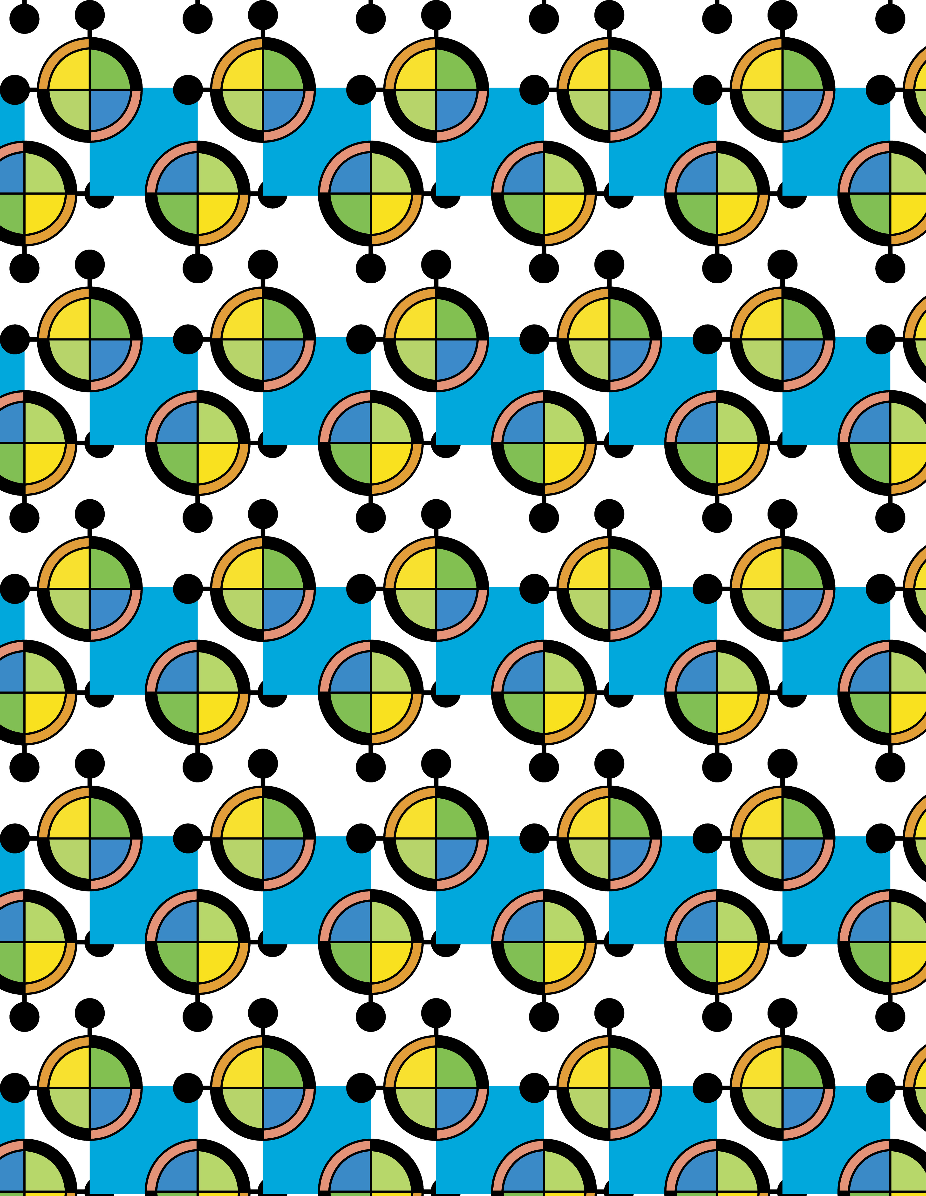 Minute Hands, Digital Art, Pattern 6, 2023
