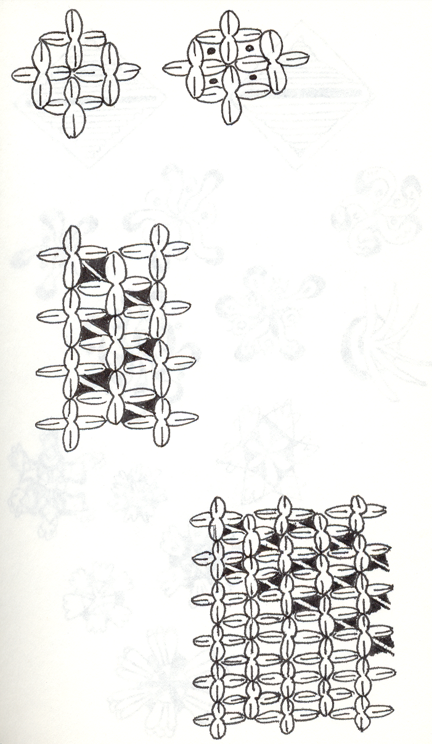 Drawing for Quilted Iron Railings, Pen and Ink, 1998