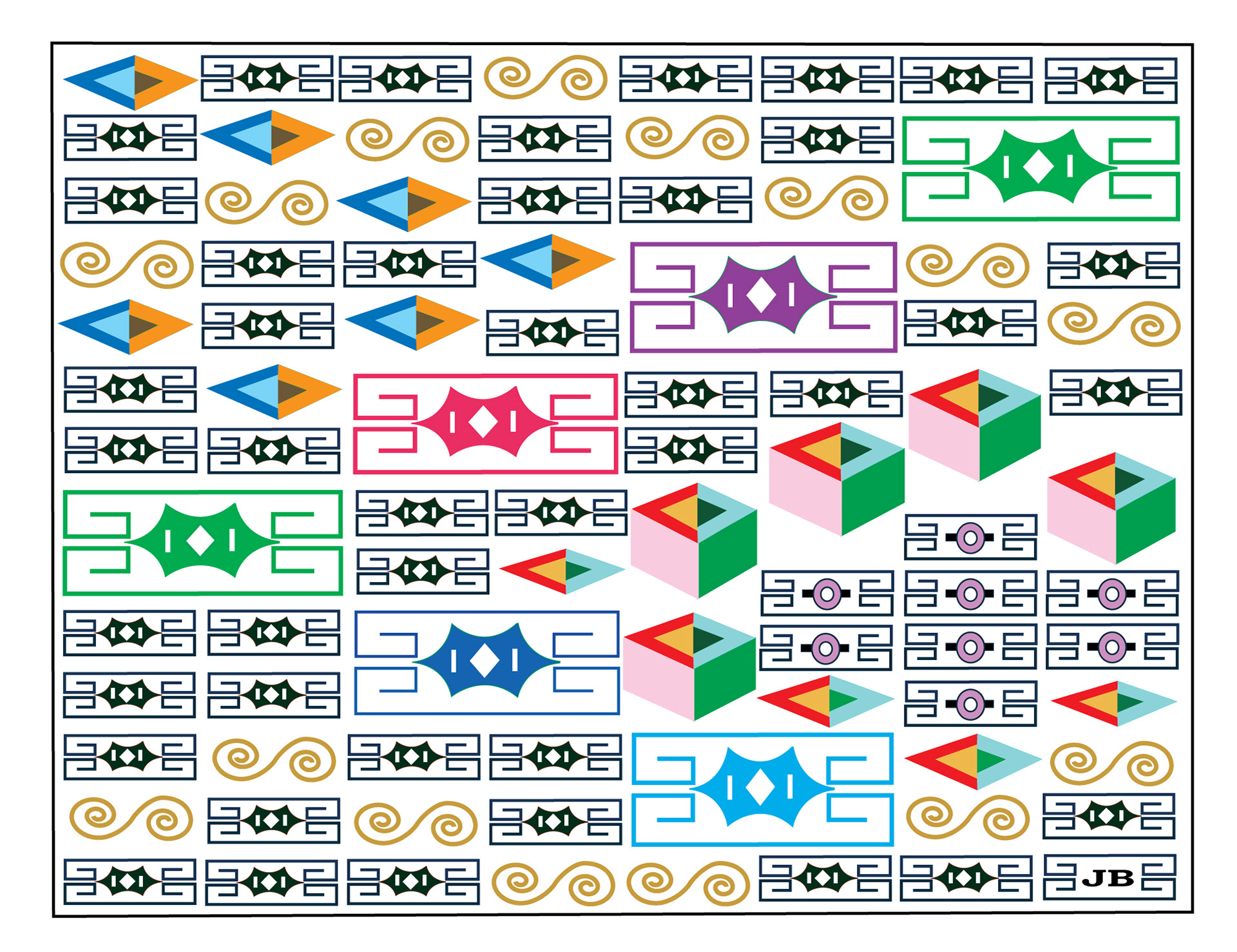 Ornament Grid, digital art, 2006