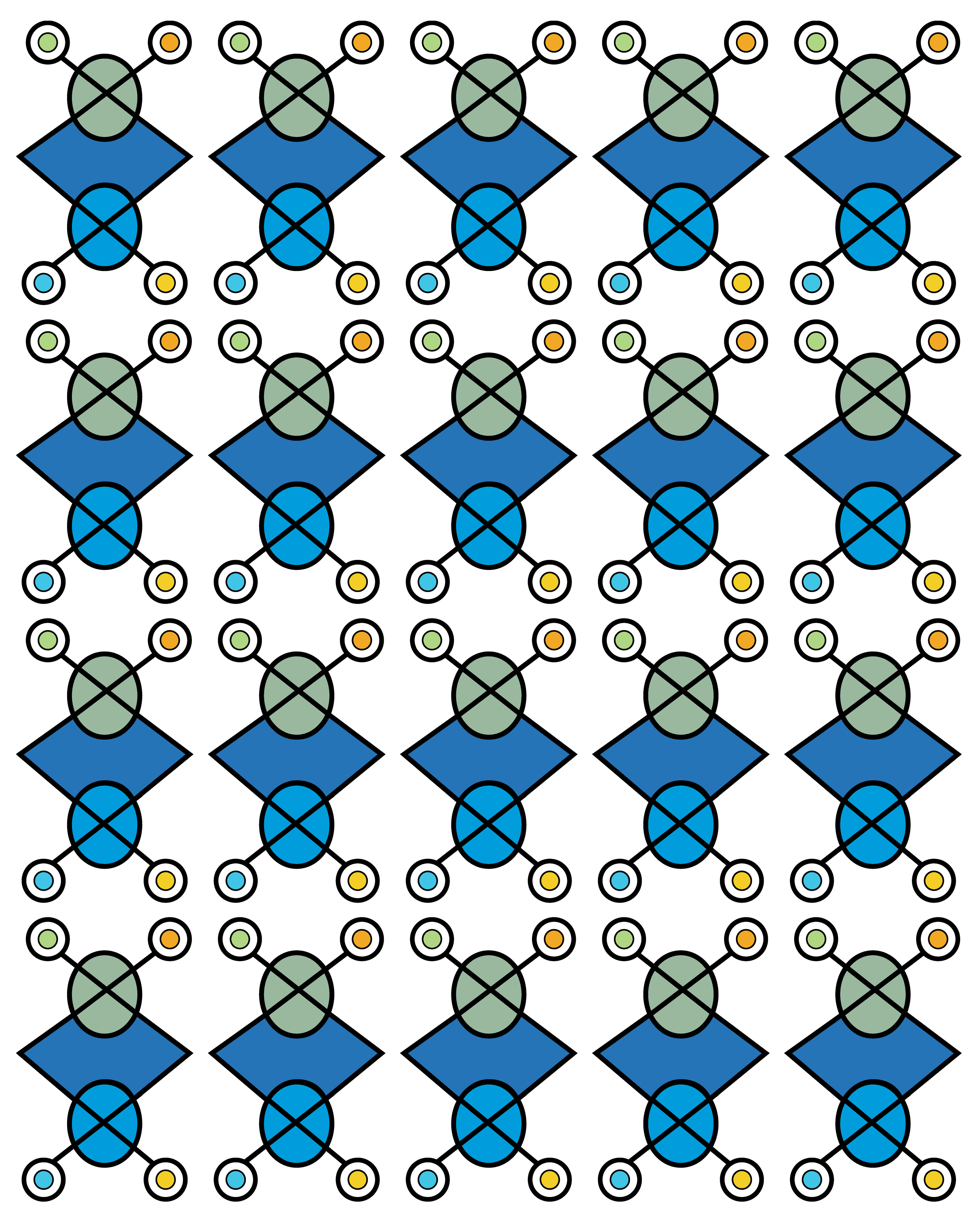 Clock Hands, Digital Art, Pattern 3, 2022