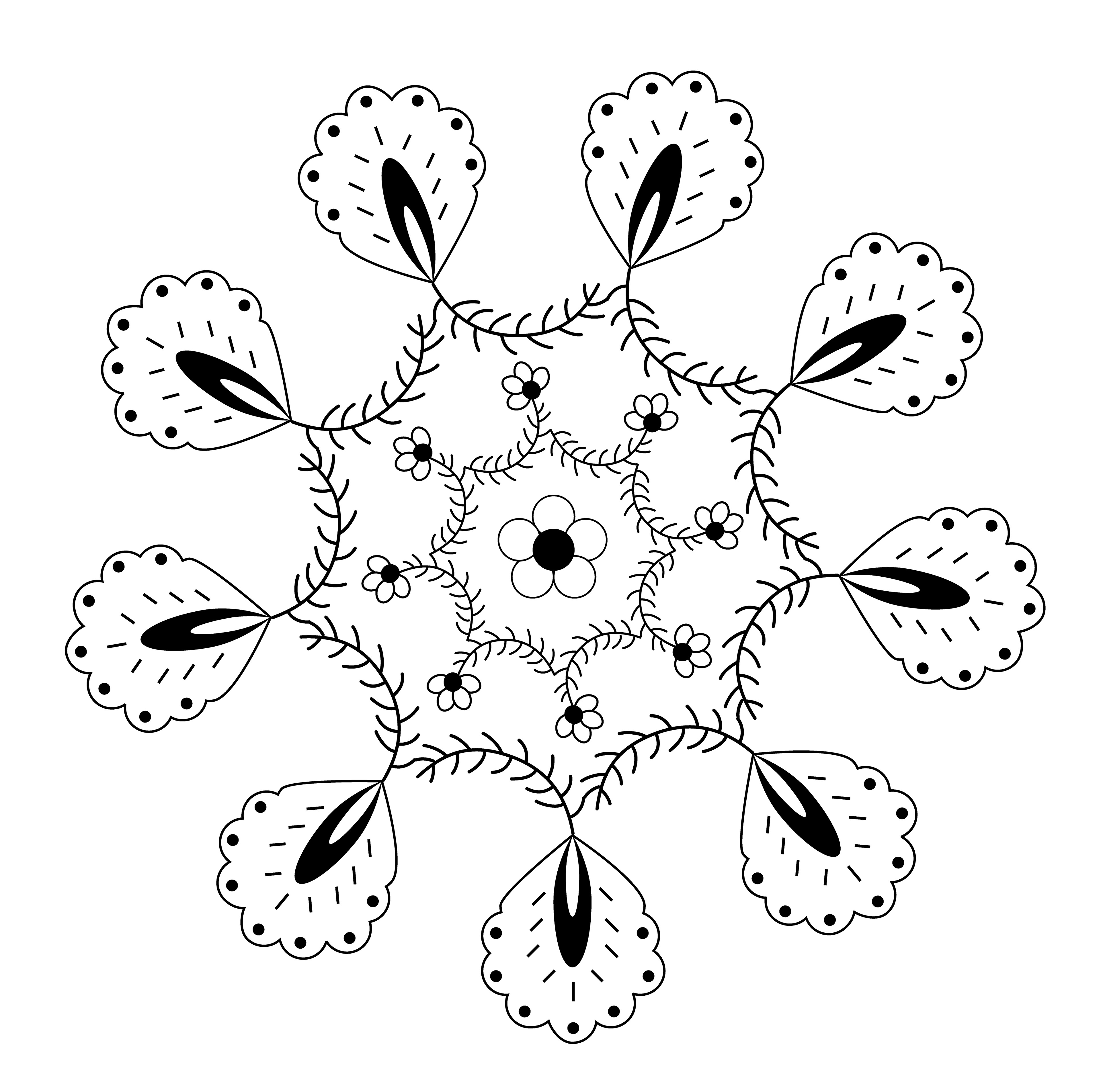 Flower Candles, Digital Art, Radial, 2022