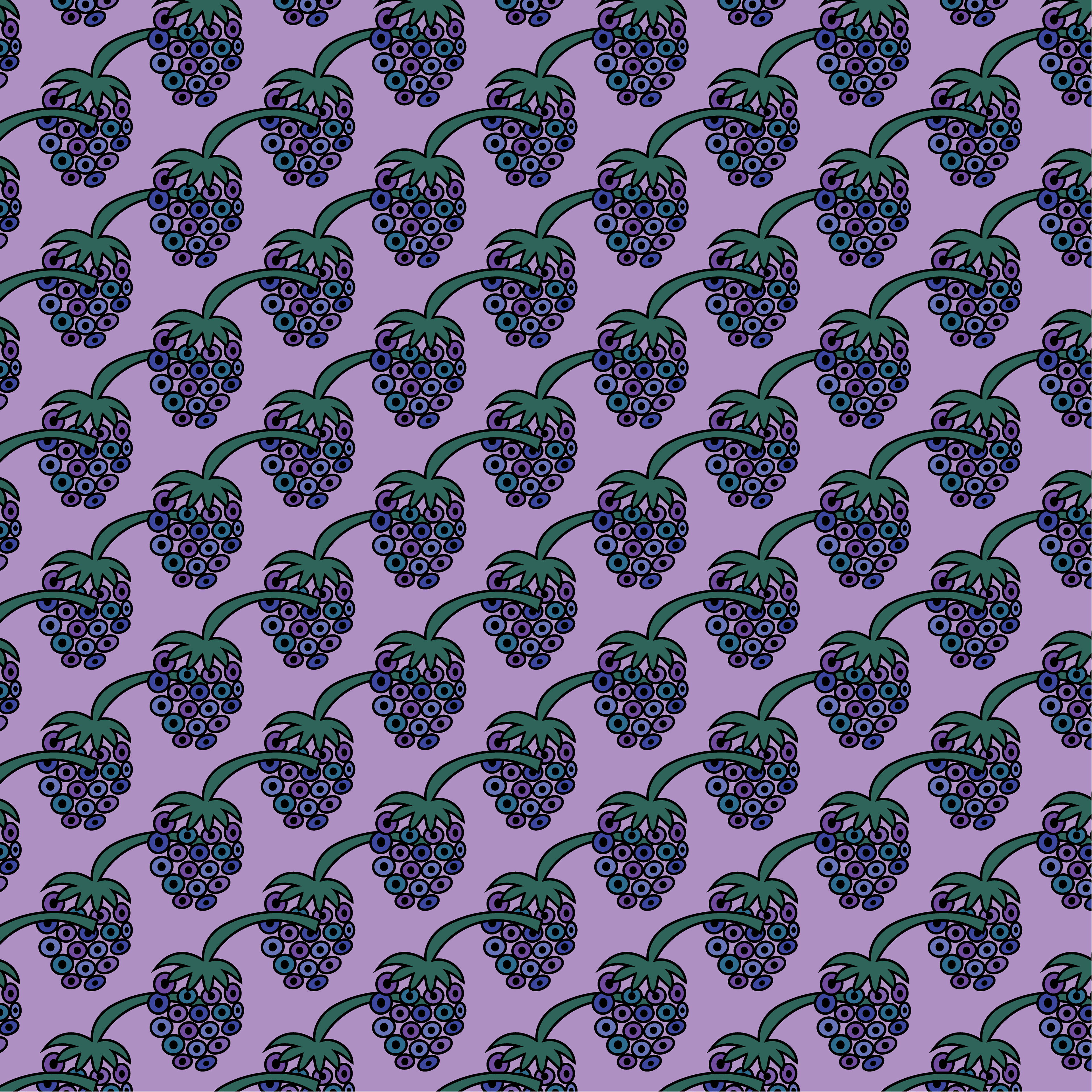 Blackberry, Digital Art, Pattern 3, 2021
