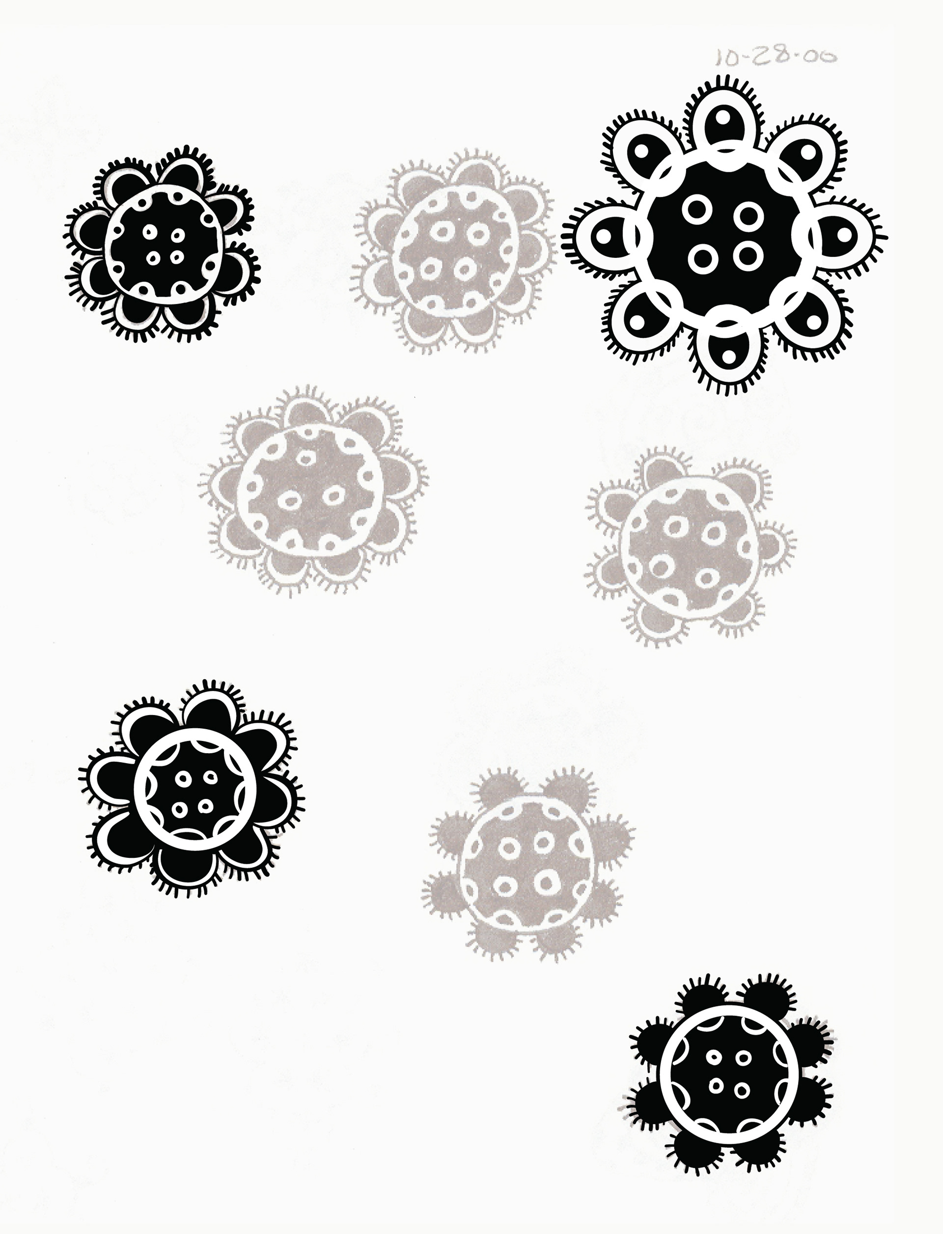 Tracing over a scan of the sketch with Adobe Illustrator, 2006