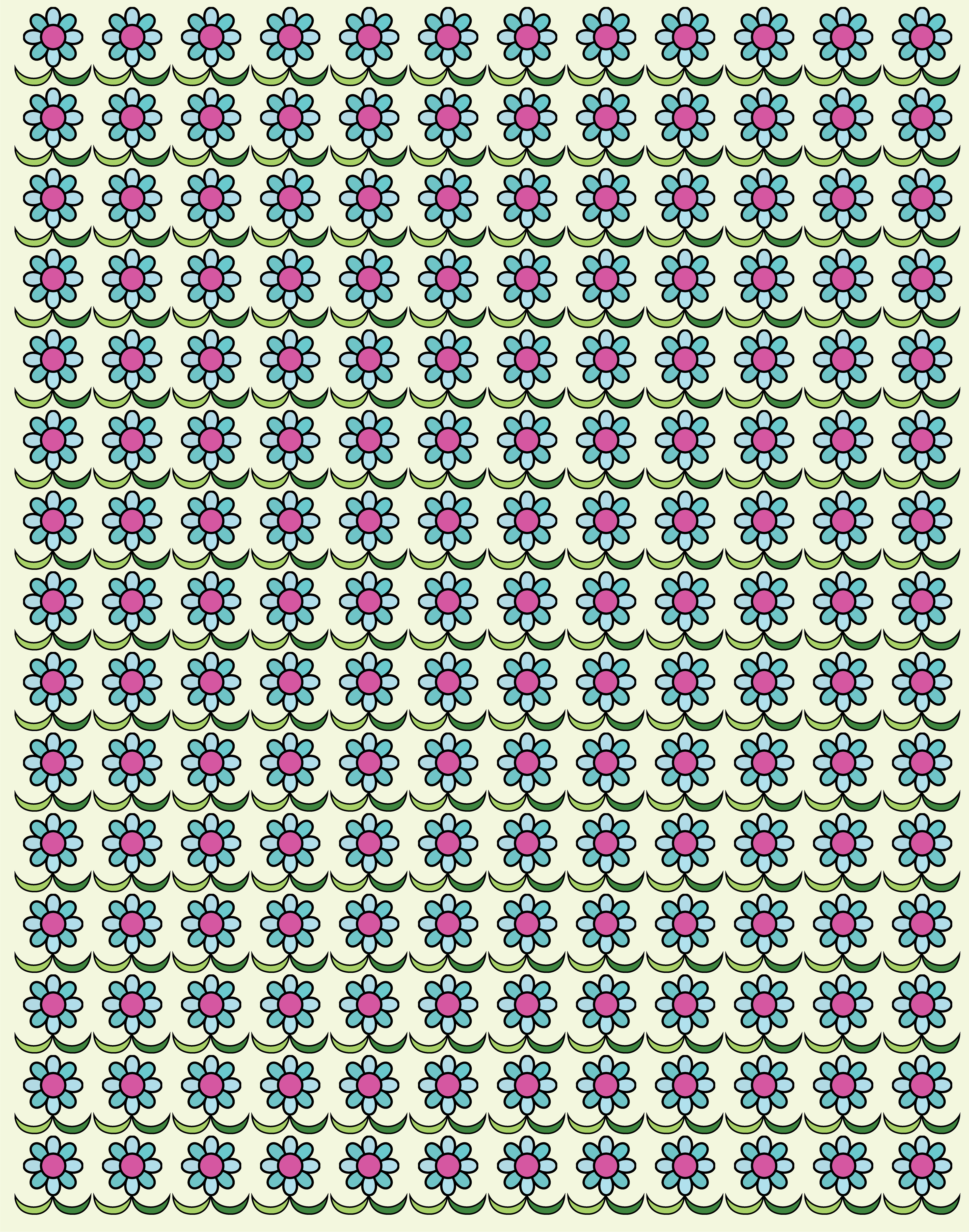Flower Pendant, Digital Art, Pattern 2, 2025