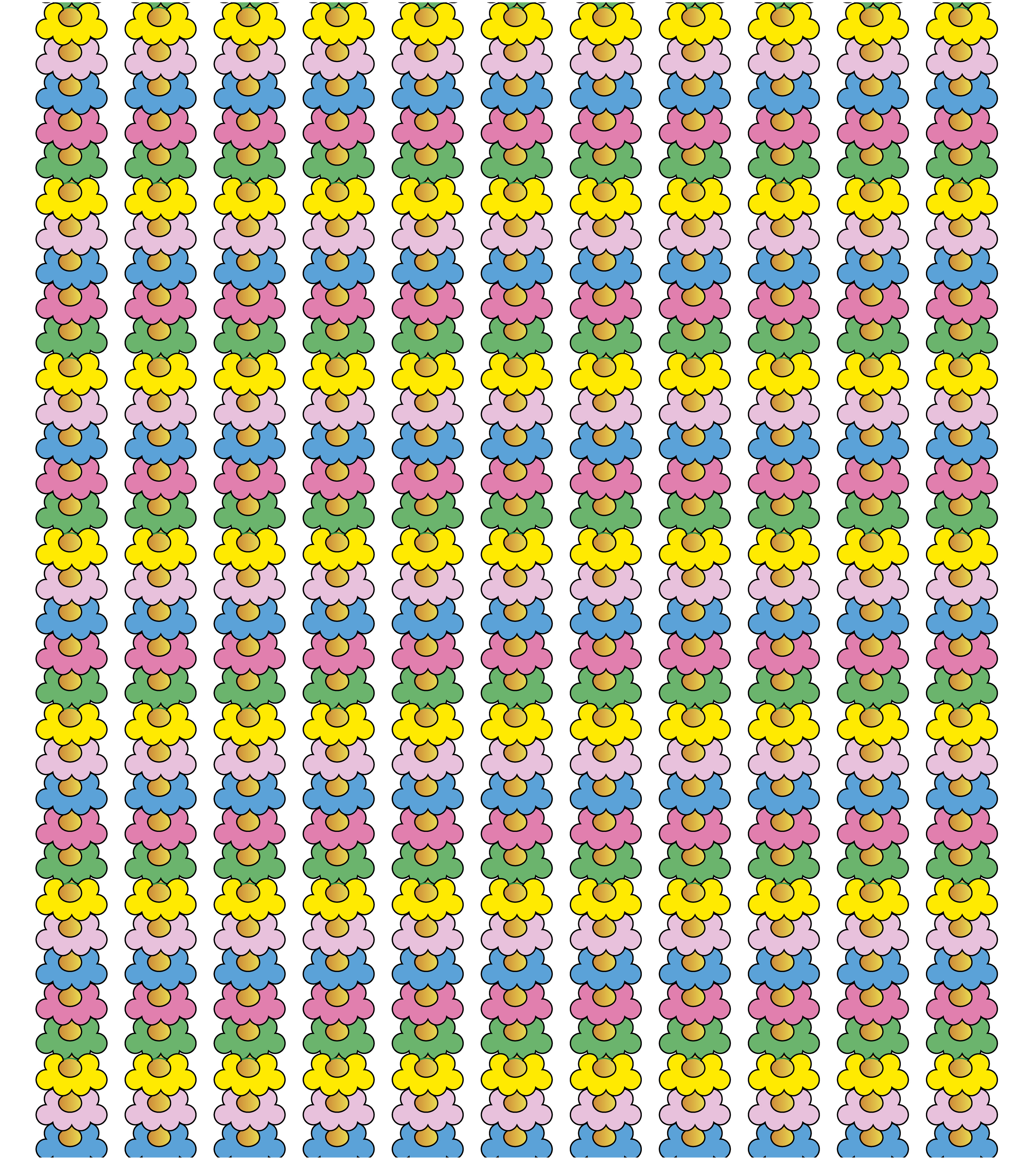 Ice Cream Cone Flowers, Digital Art, version 3, 2025