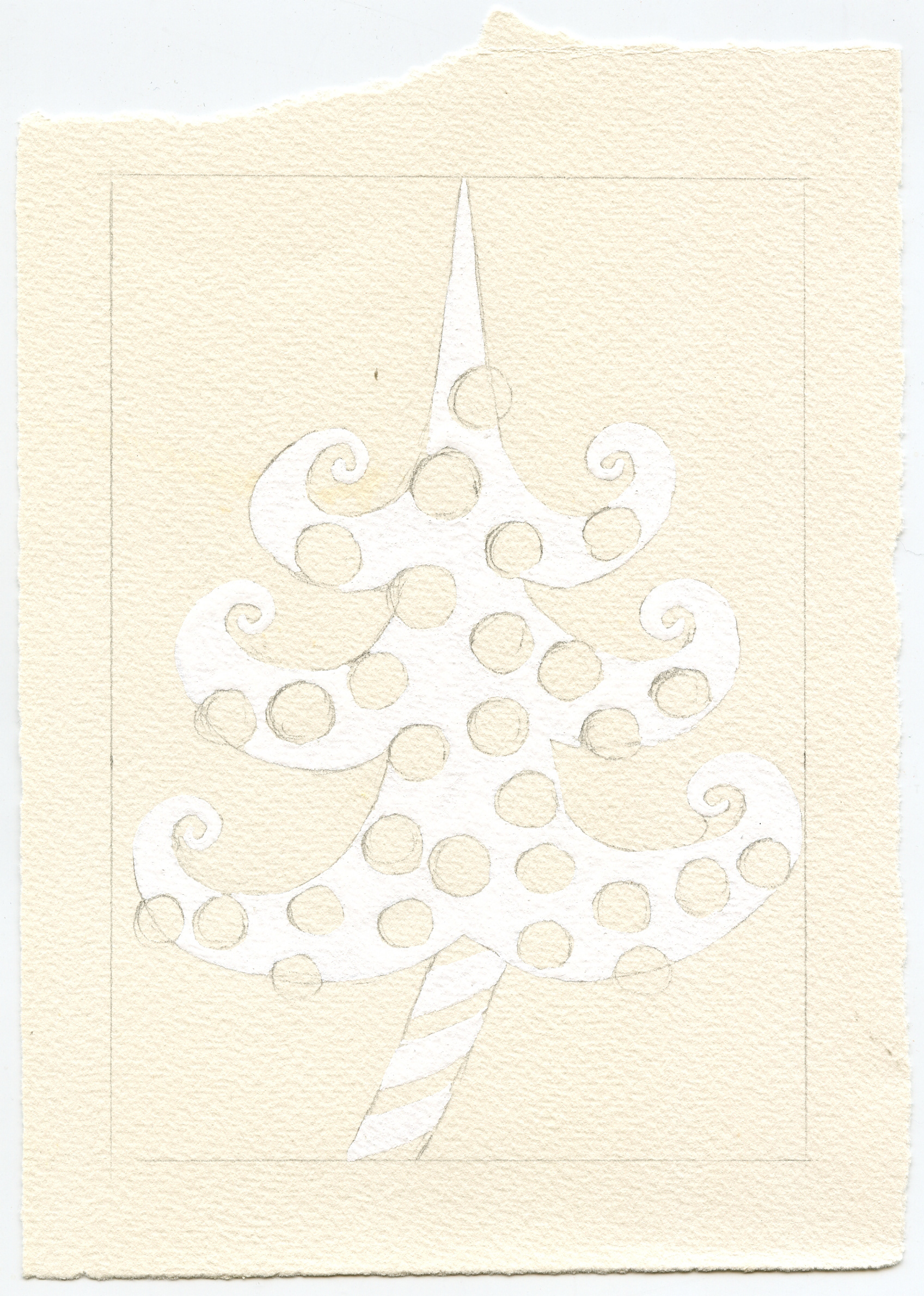 Draft for Christmas Night, Watercolor on Paper, 1993