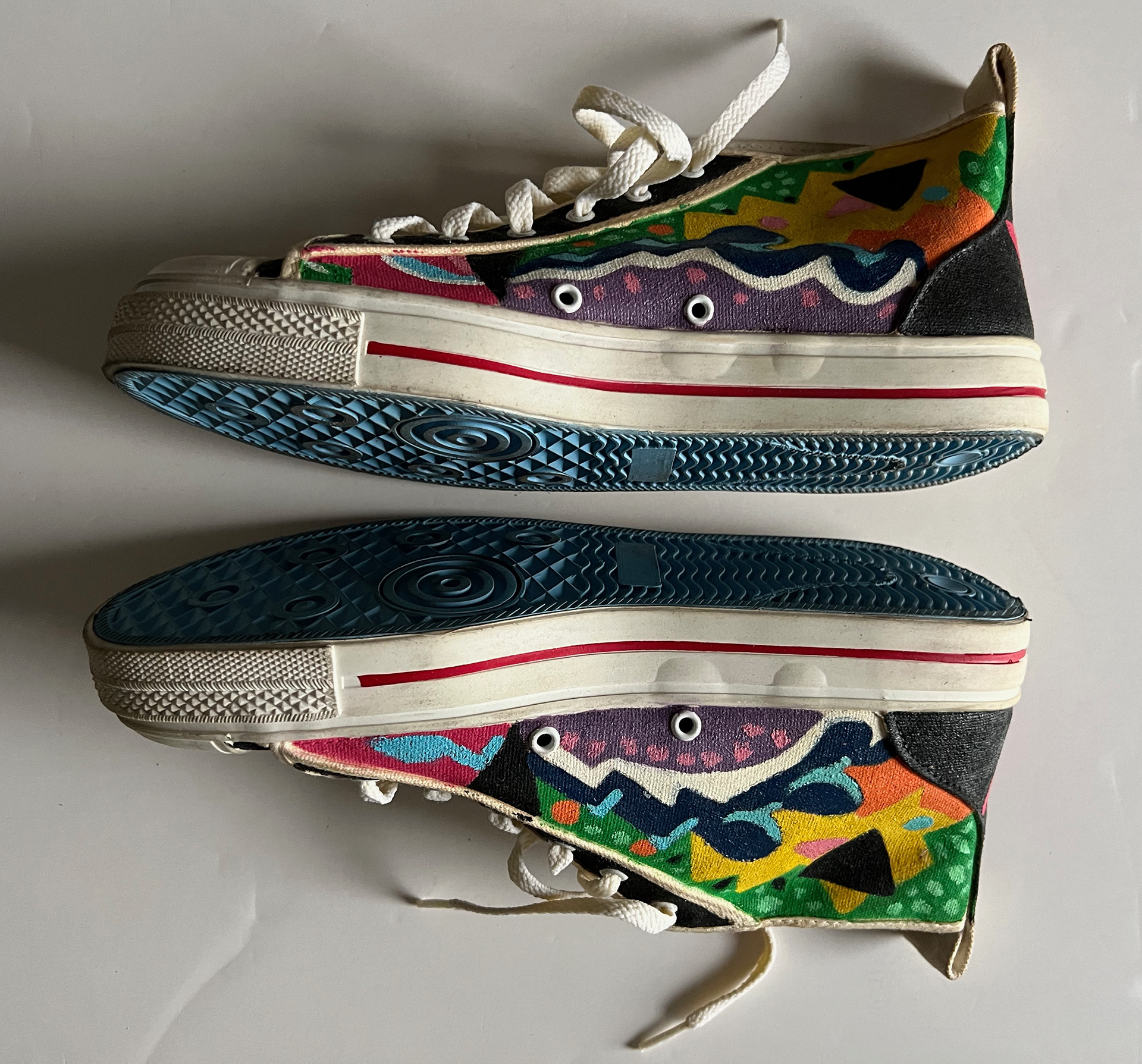Bobos, Acrylic on Canvas Sneakers, 1987