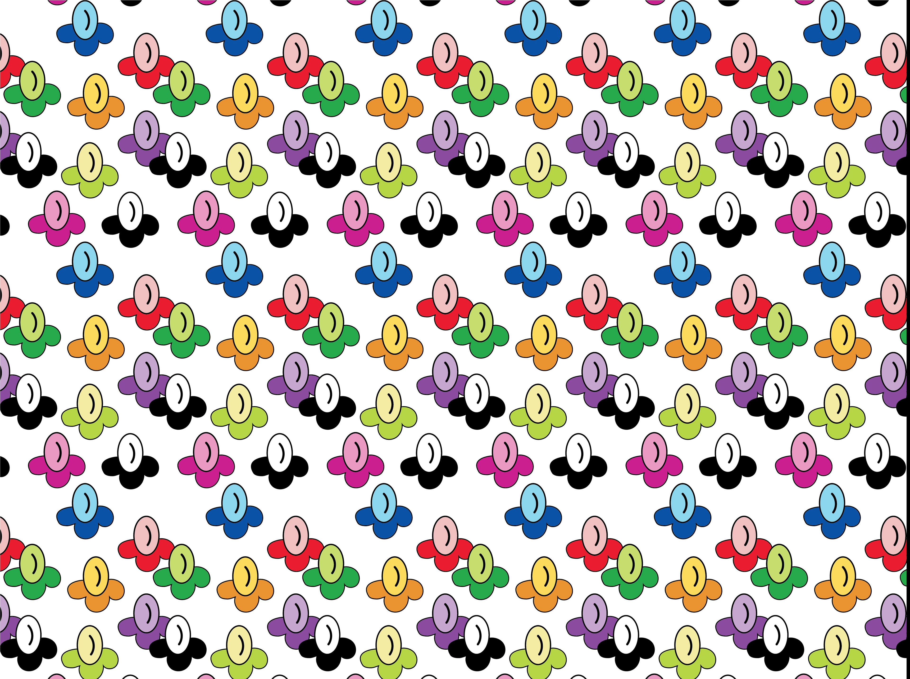 Candy Flower, Digital Art, Pattern 3, 2023