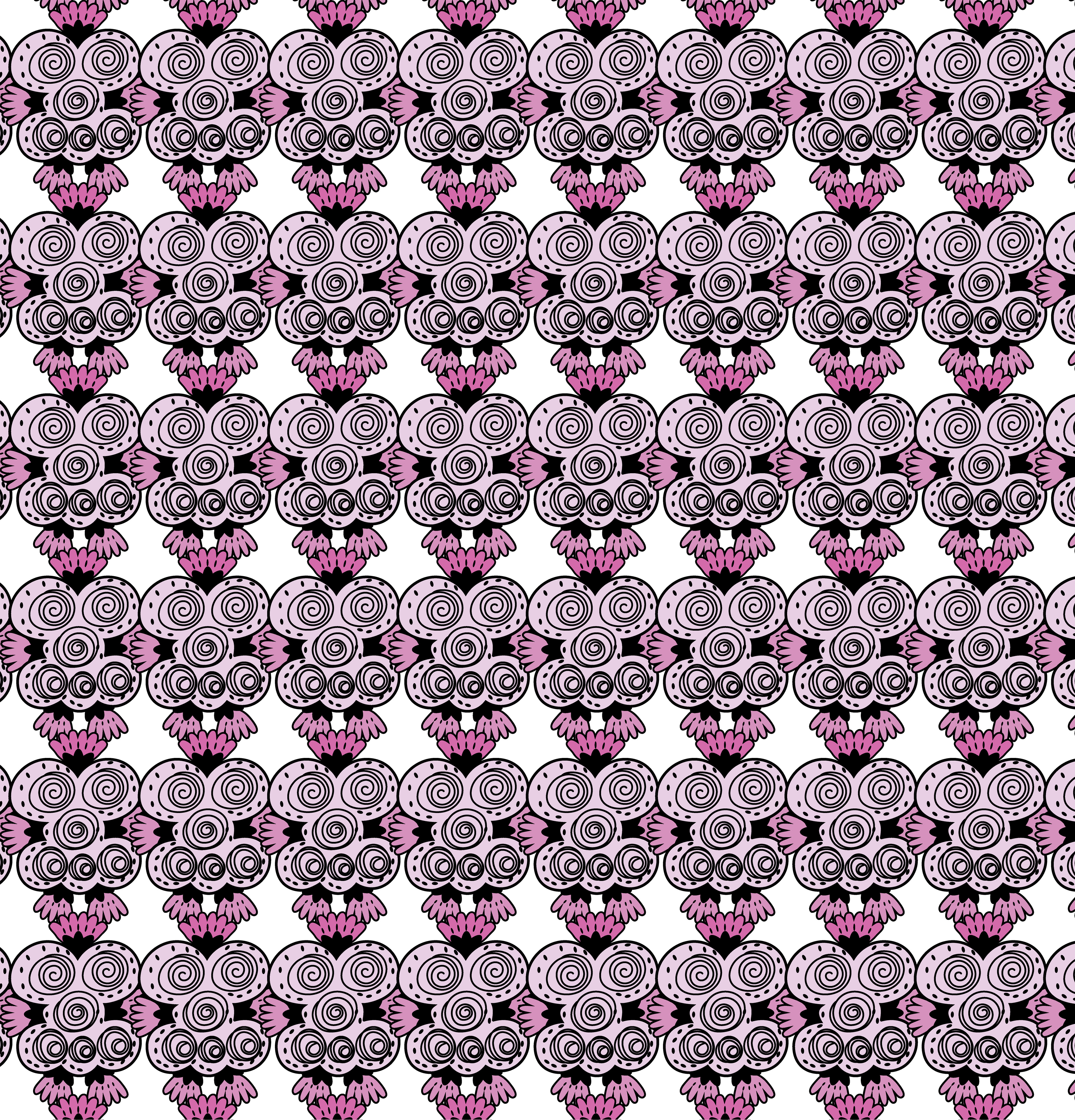 Flower Hands, Digital Art, Pattern 1, 2022