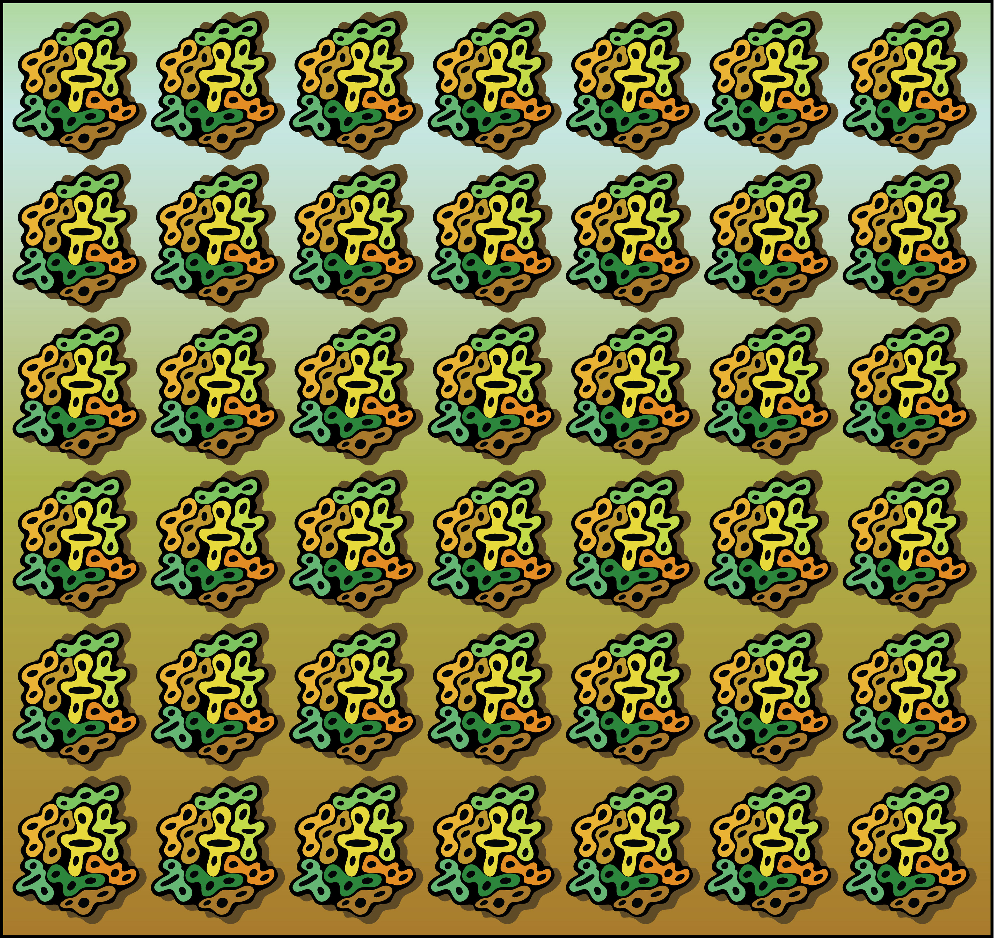 Broken Bicycle Chain, Digital Art, Pattern 1, 2025