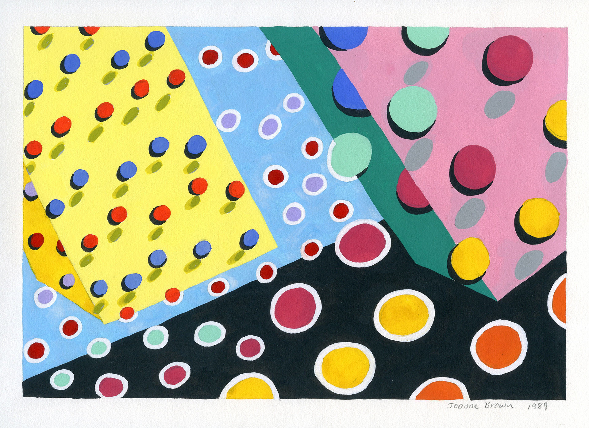 Dance Lights, Watercolor on Paper, 10" x 7", 1989