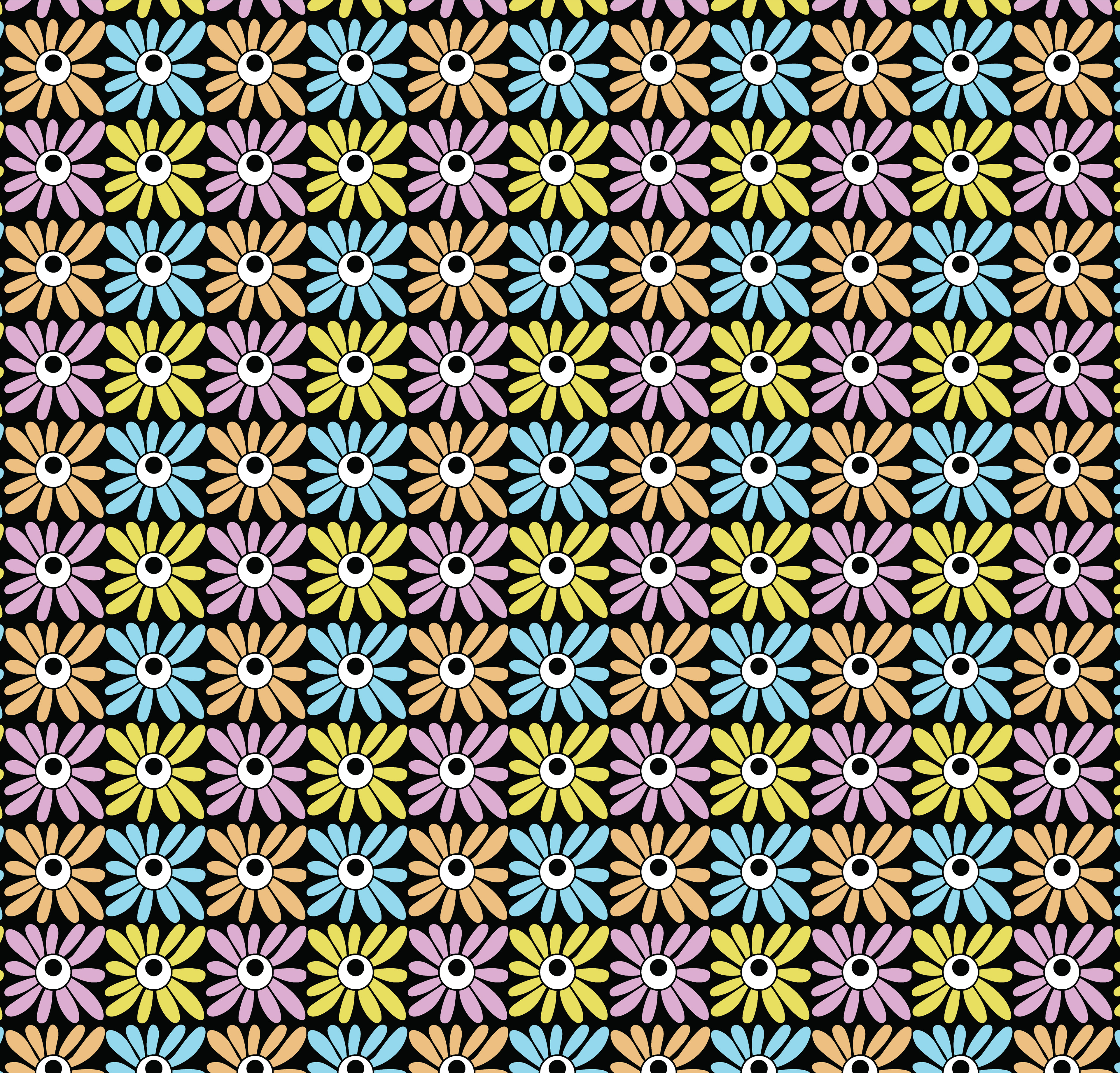 Flower Quilt, Digital Art, Pattern 2, 2025