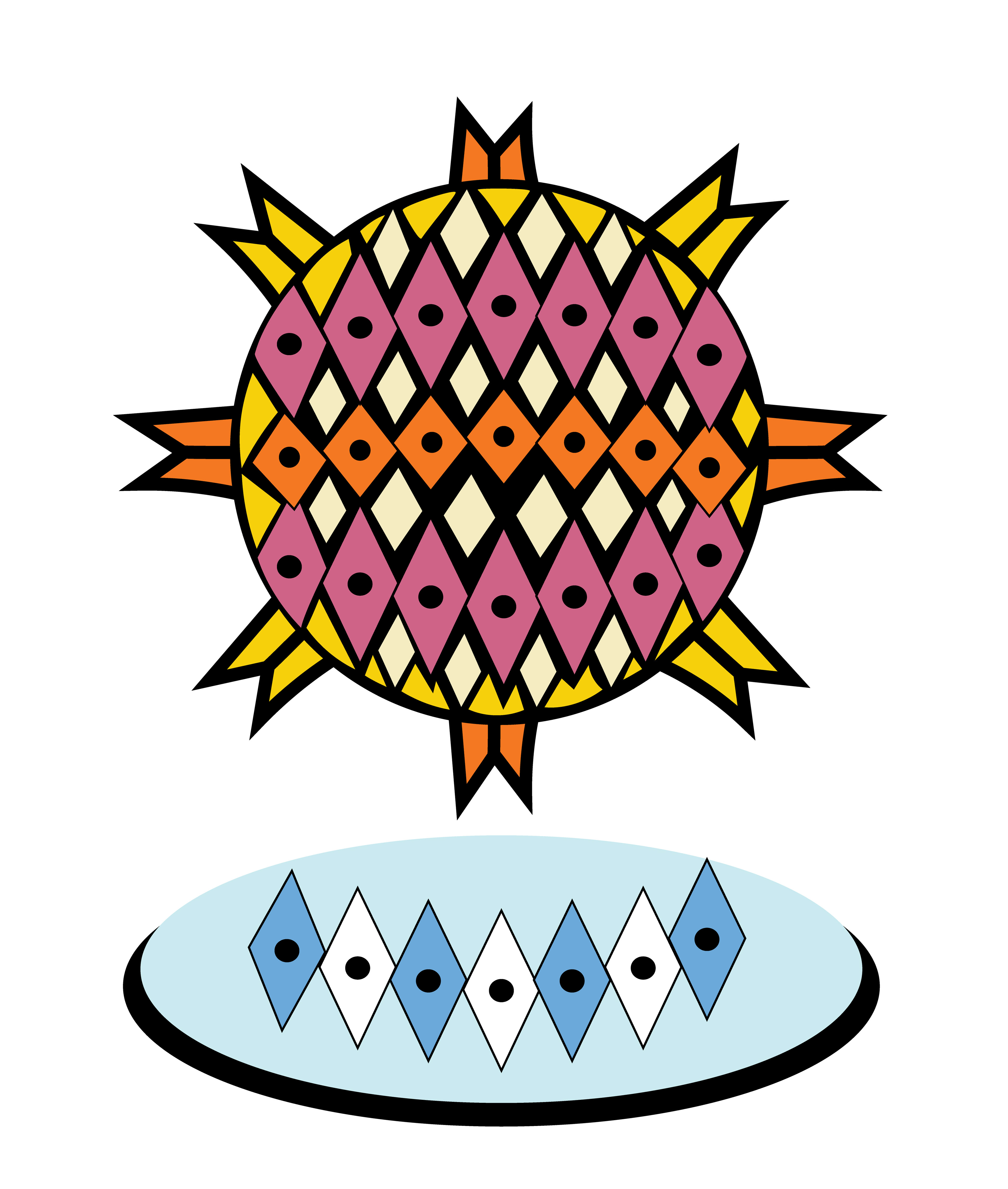 Sun Berry, Vector Drawing, 2021