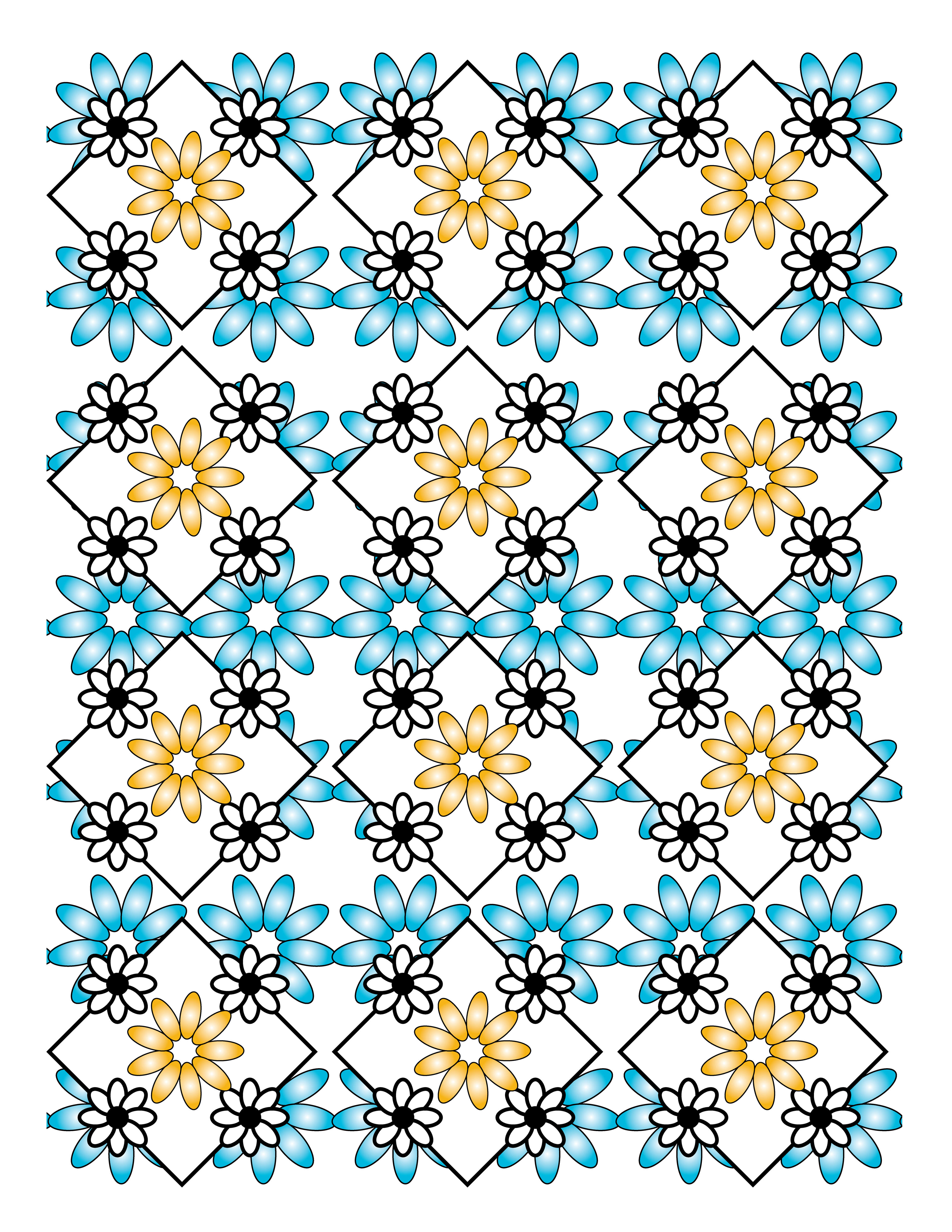Flower Box, Digital Art, Pattern 2, 2022