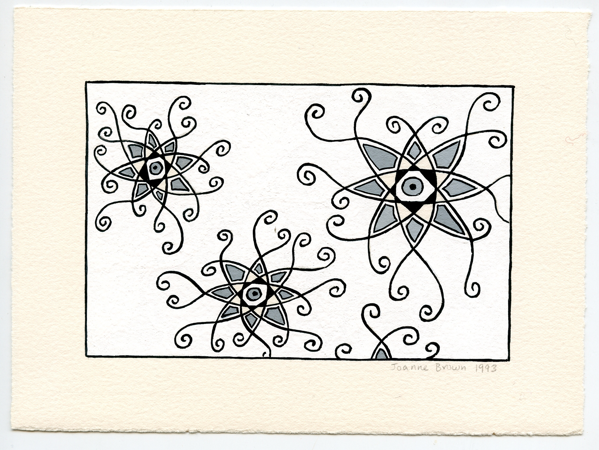 Flower Eyeballs, Watercolor Painting, 1993