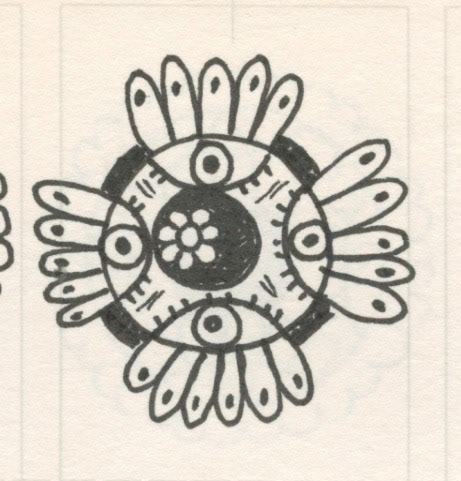 Sun Ray Eyes, Pen and Ink on Paper, 2004