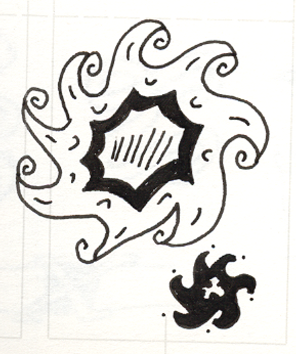 Sketch for Snow Flowers - Inkpen - 1990-08-JB-c4