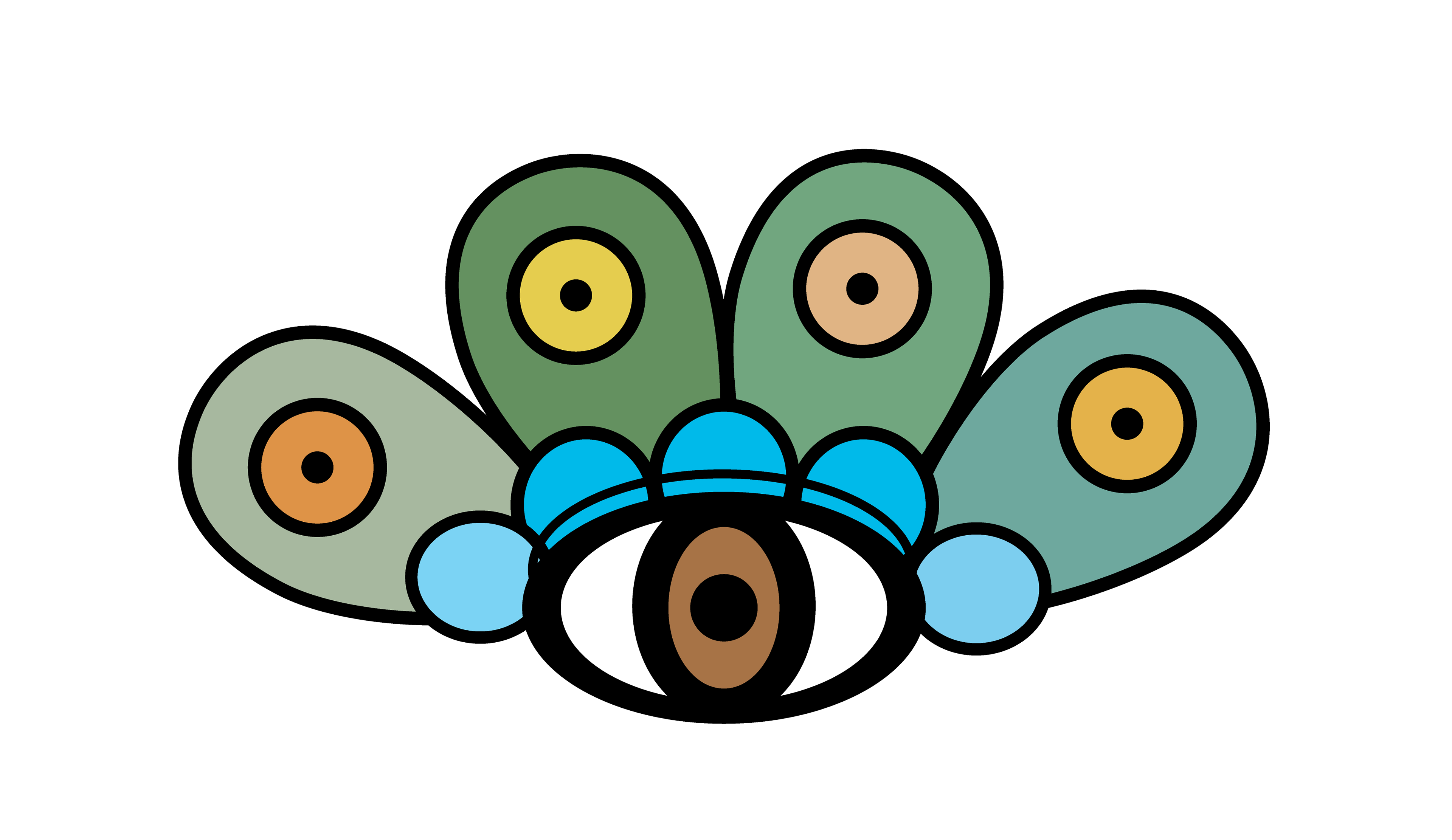 Flower Eye Flip, Vector Drawing 2, 2025