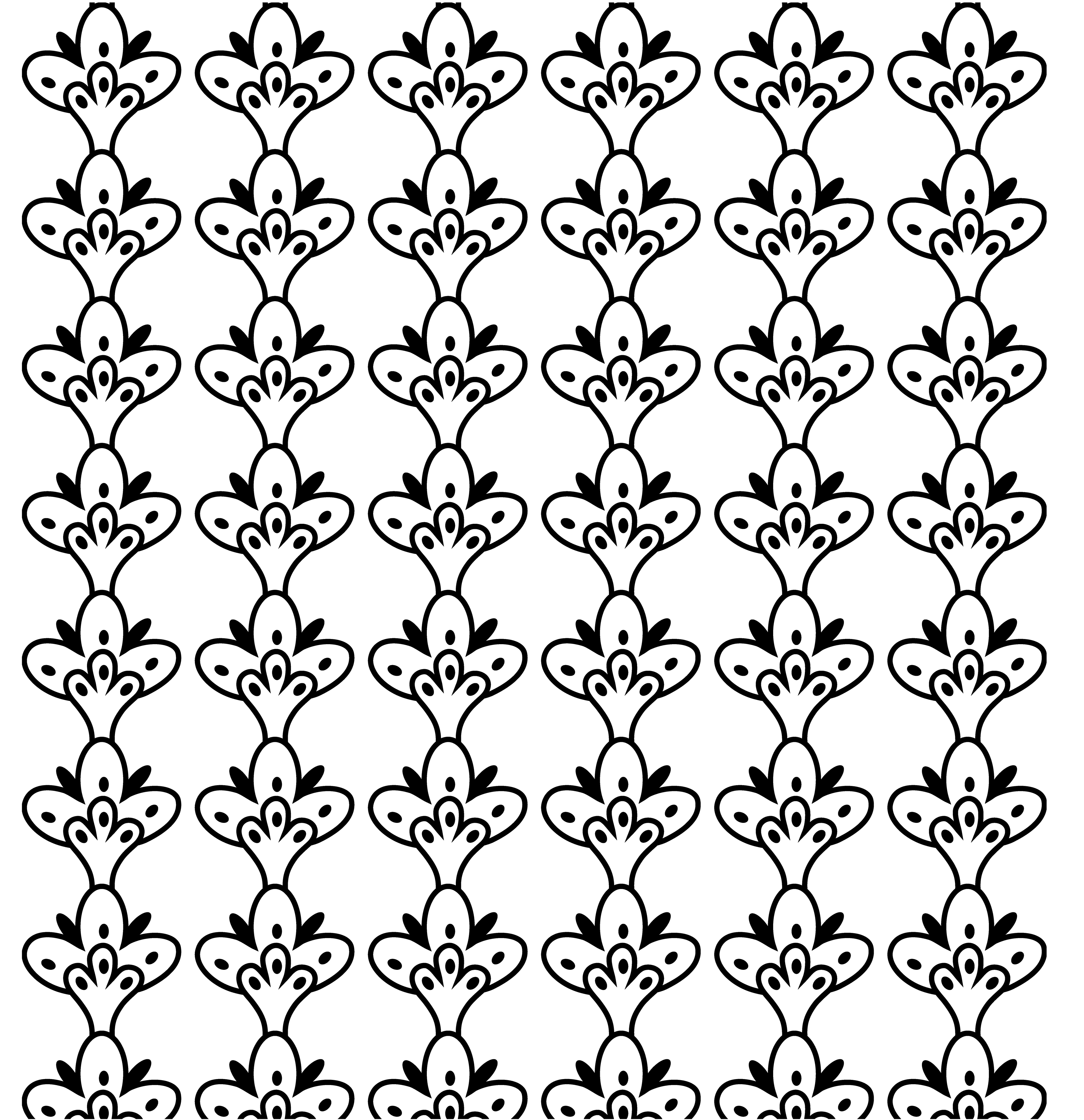  Flower Pots, Digital Art, Pattern 1, 2023