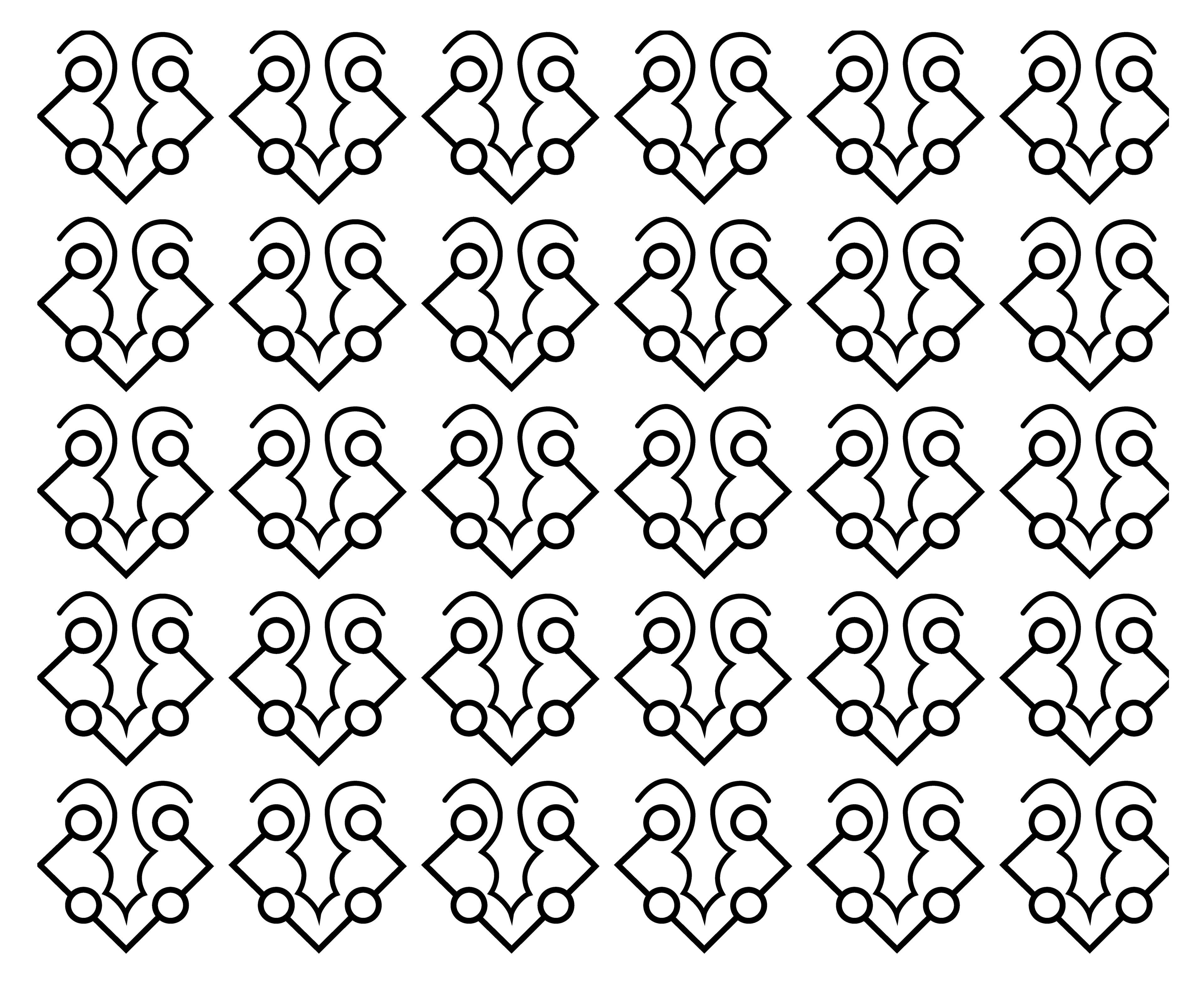 Mascaron, Digital Art, Pattern 1, 2022