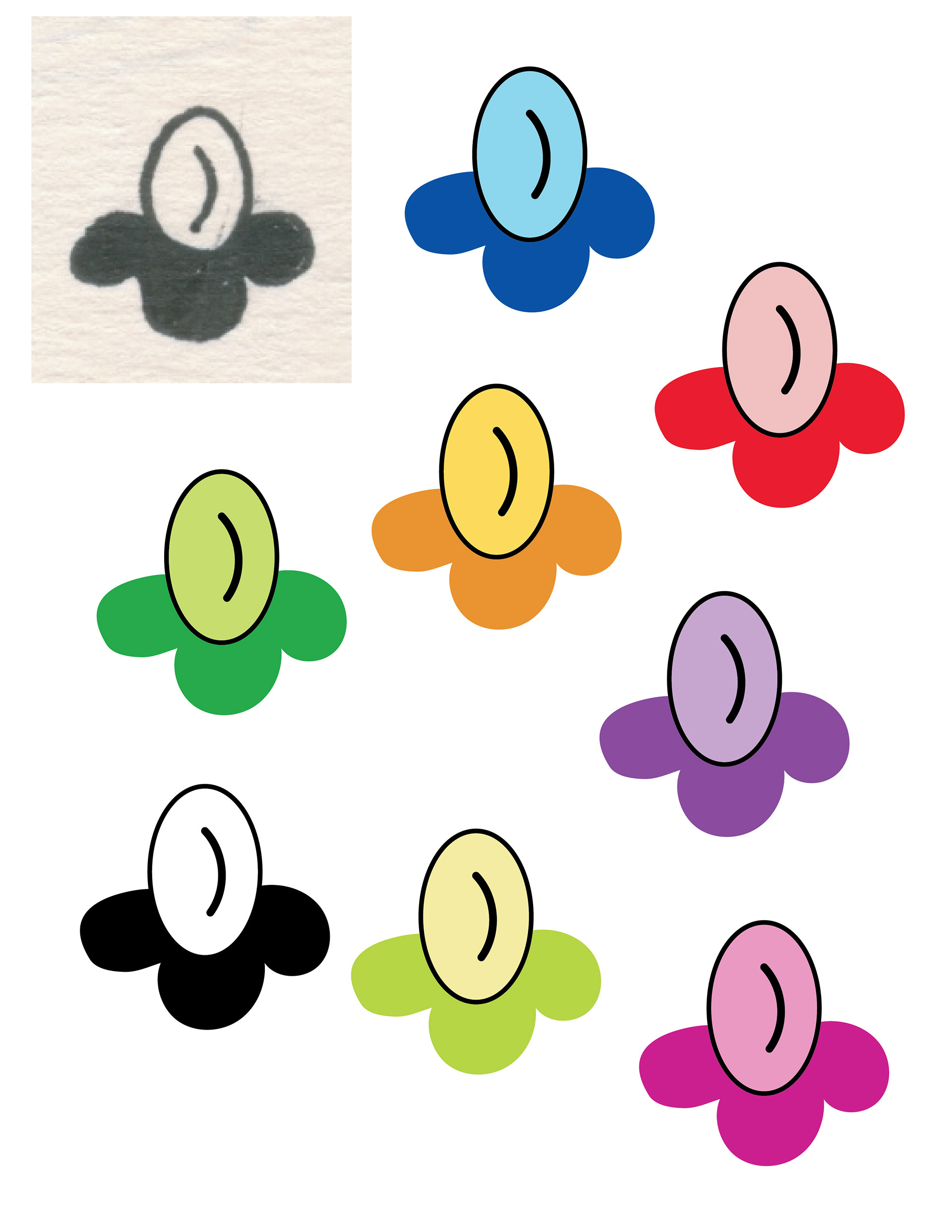 Candy Flower Pattern, Digital Art, 2023