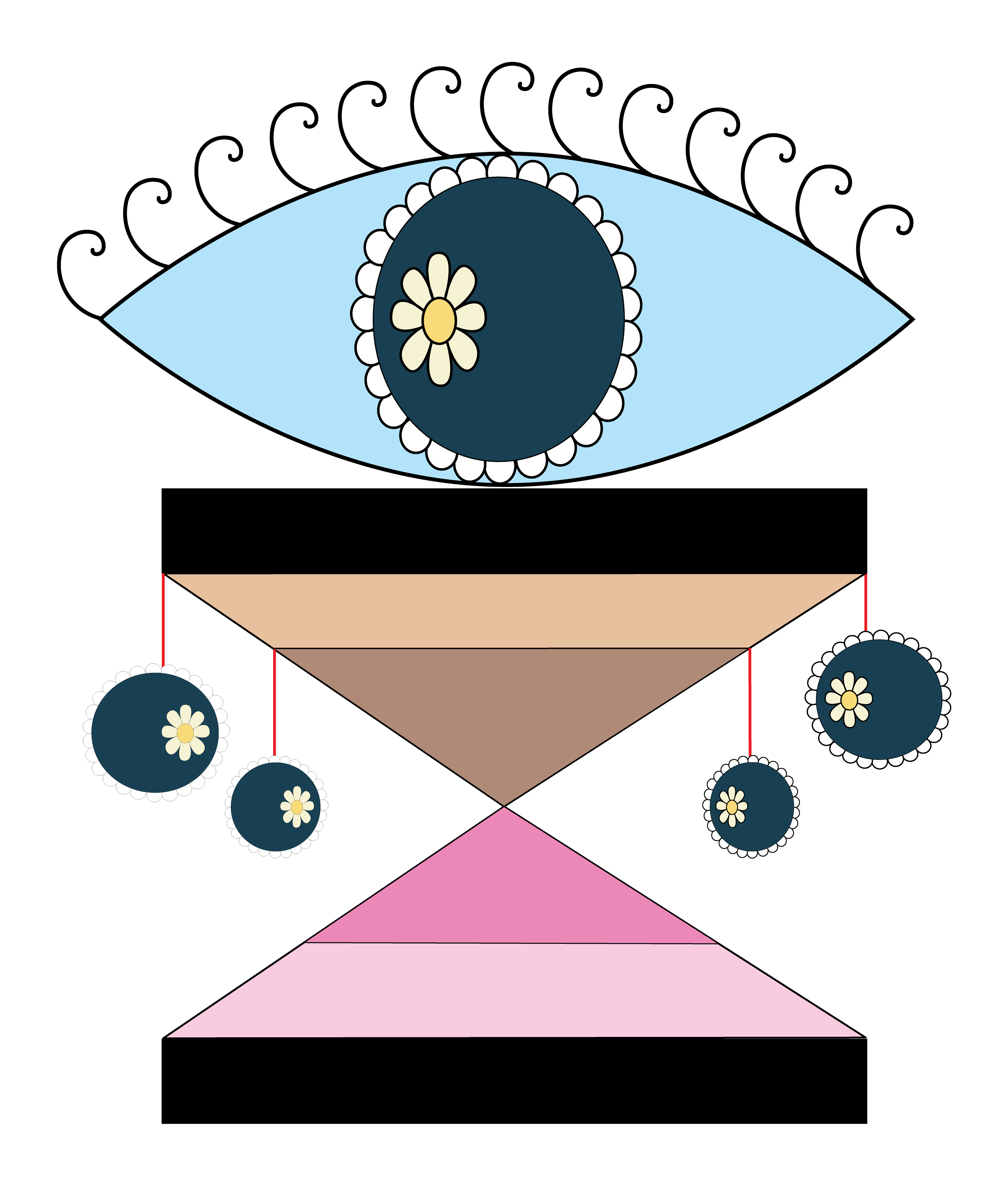 Flower Eye Girl, Digital Art, version 1, 2015