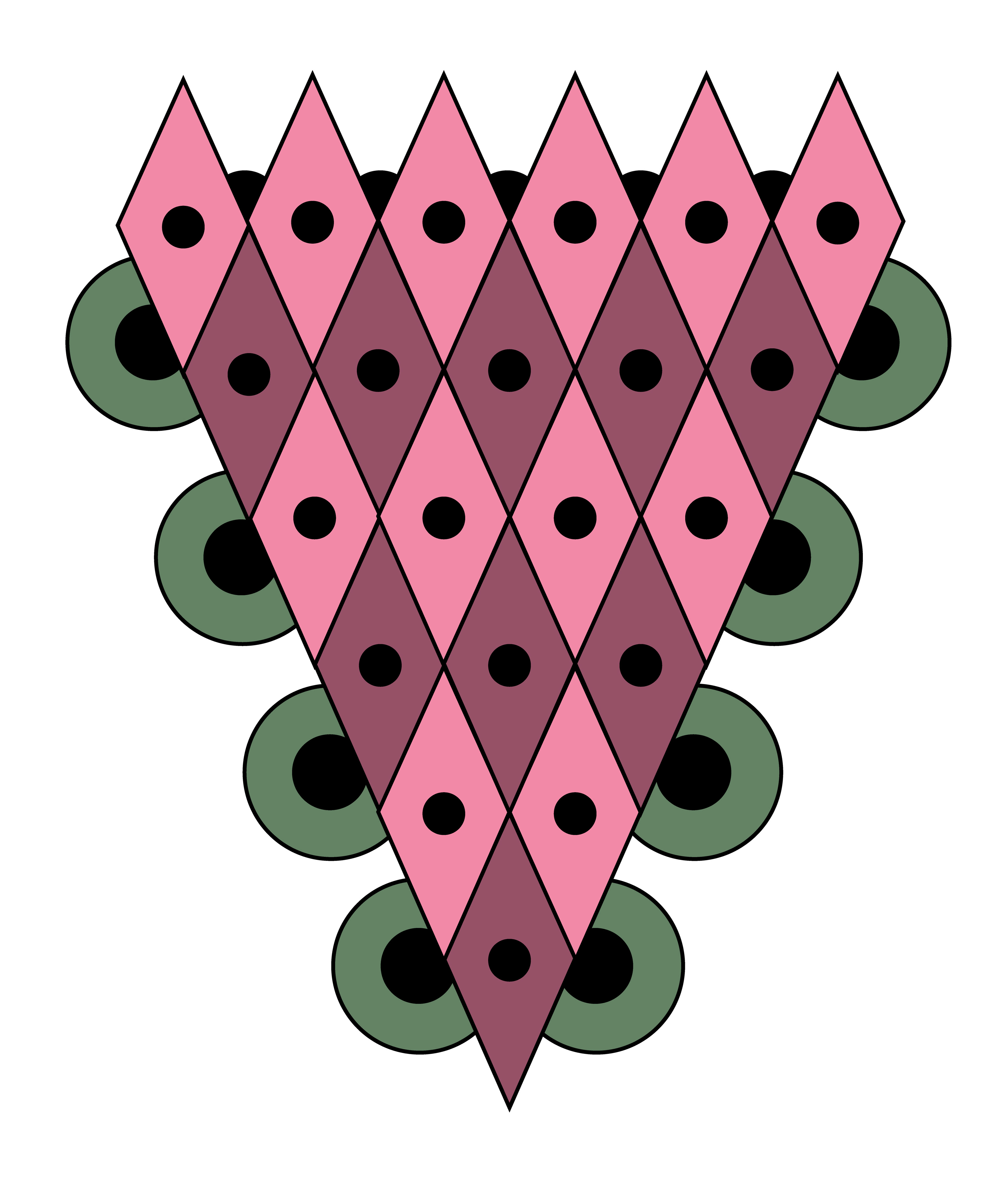 Strawberry Cone, Vector Drawing 2, 2021