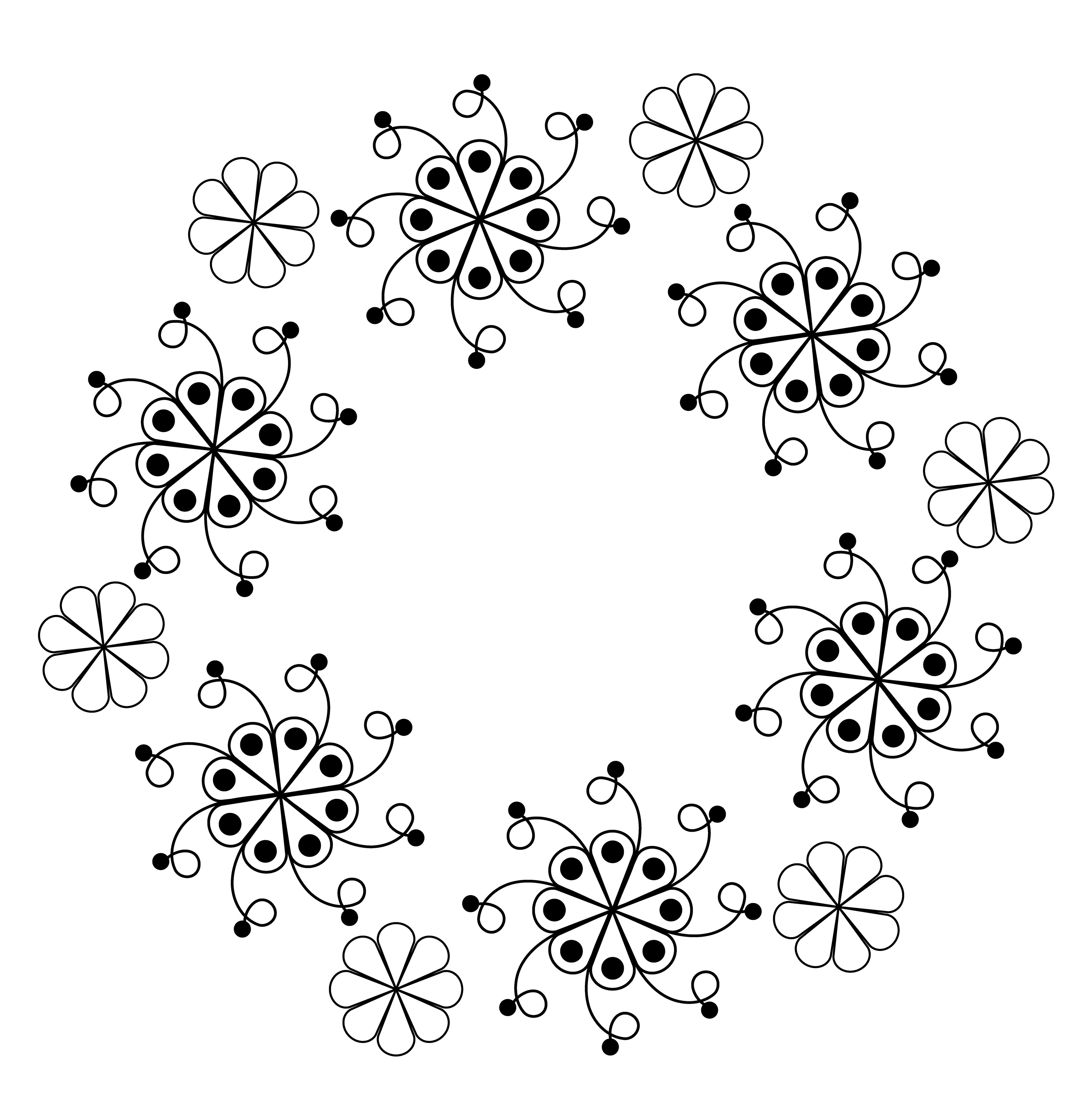 Flower Power, Digital Art, Radial, 2021