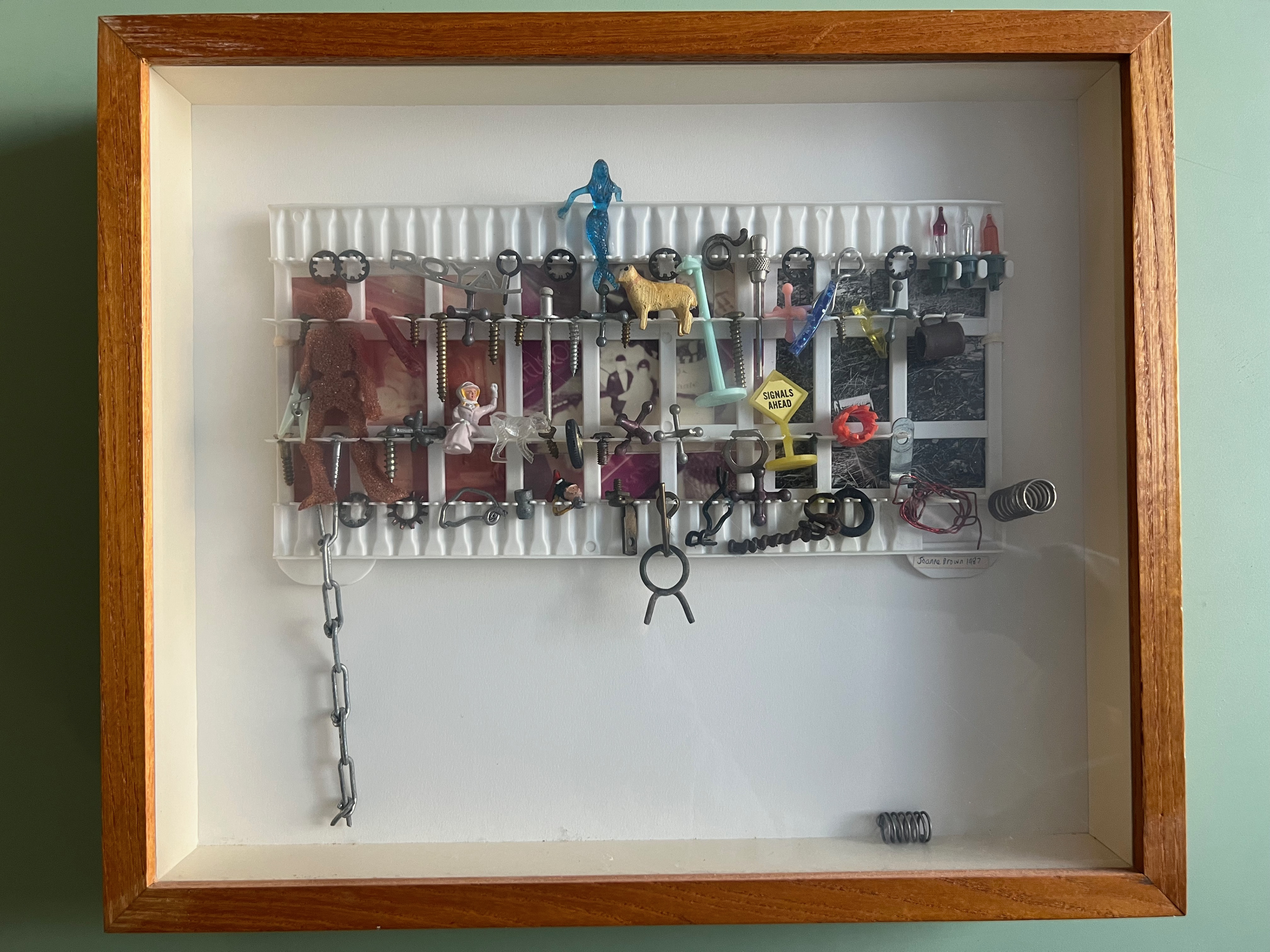 Signals Ahead, Plastic and Metal Found or Saved Objects, Toys, Photos, 1987