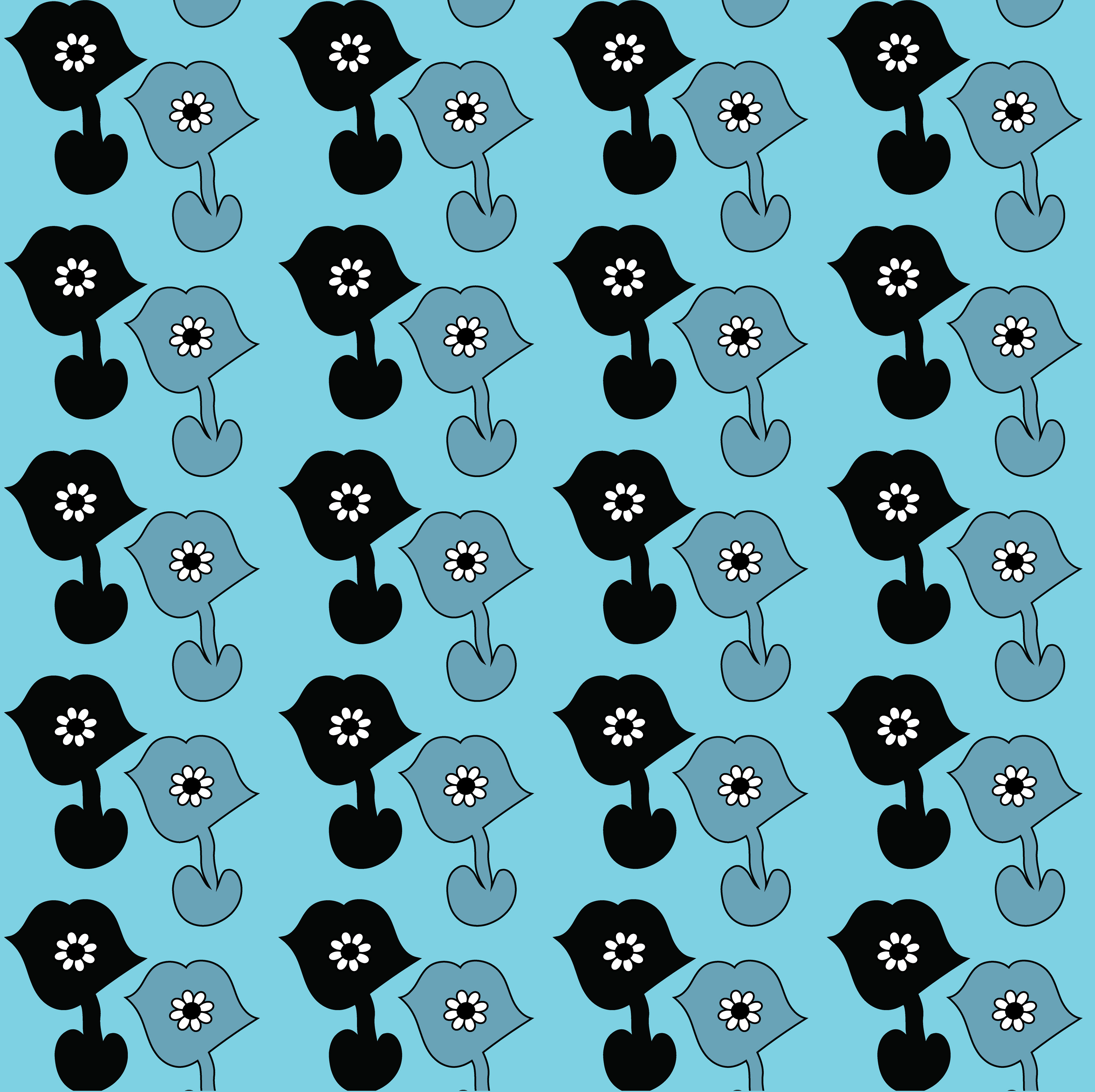 Flower Mouth, Digital Art, Pattern 4, 2026