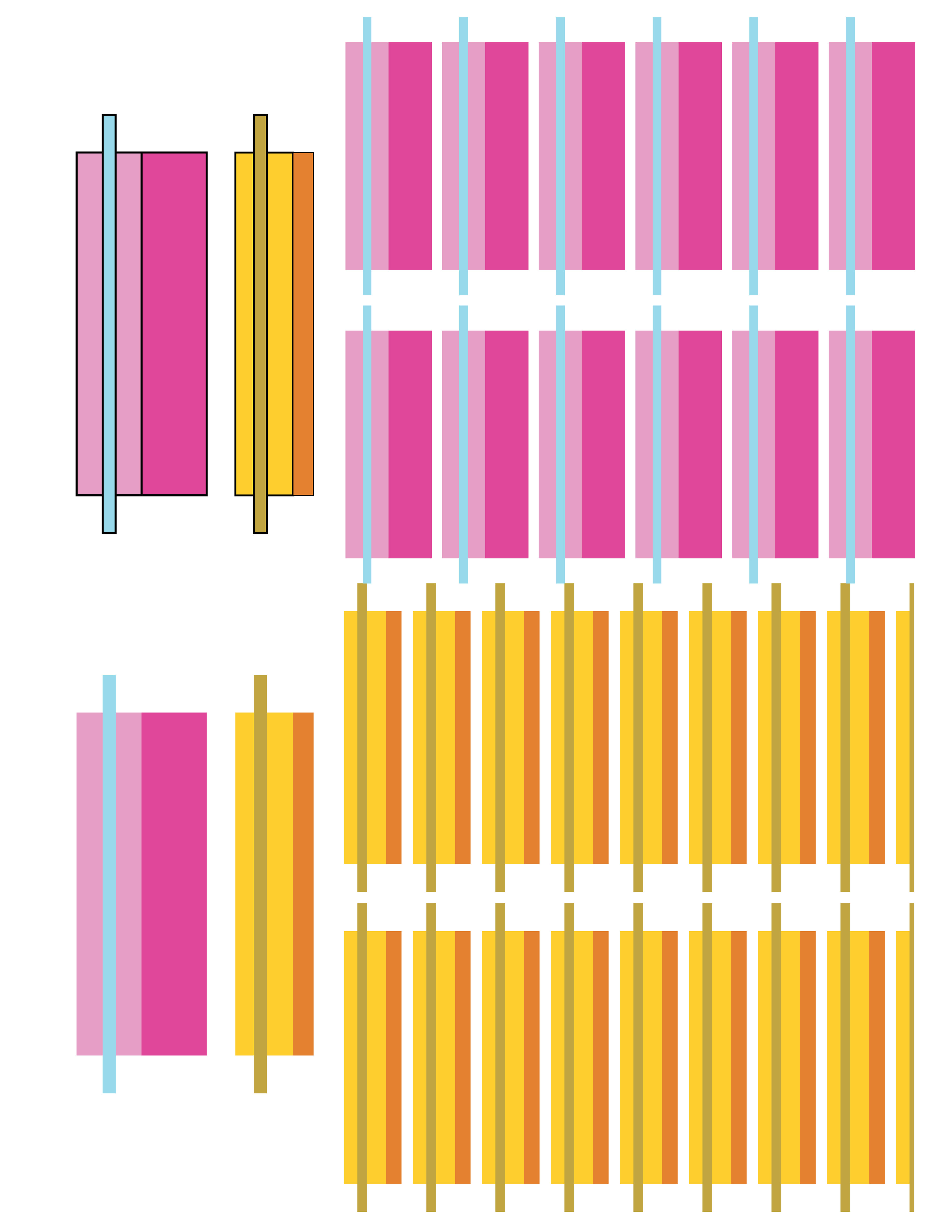 Pink Yellow Orange, Digital Art, Pattern 2, 2021