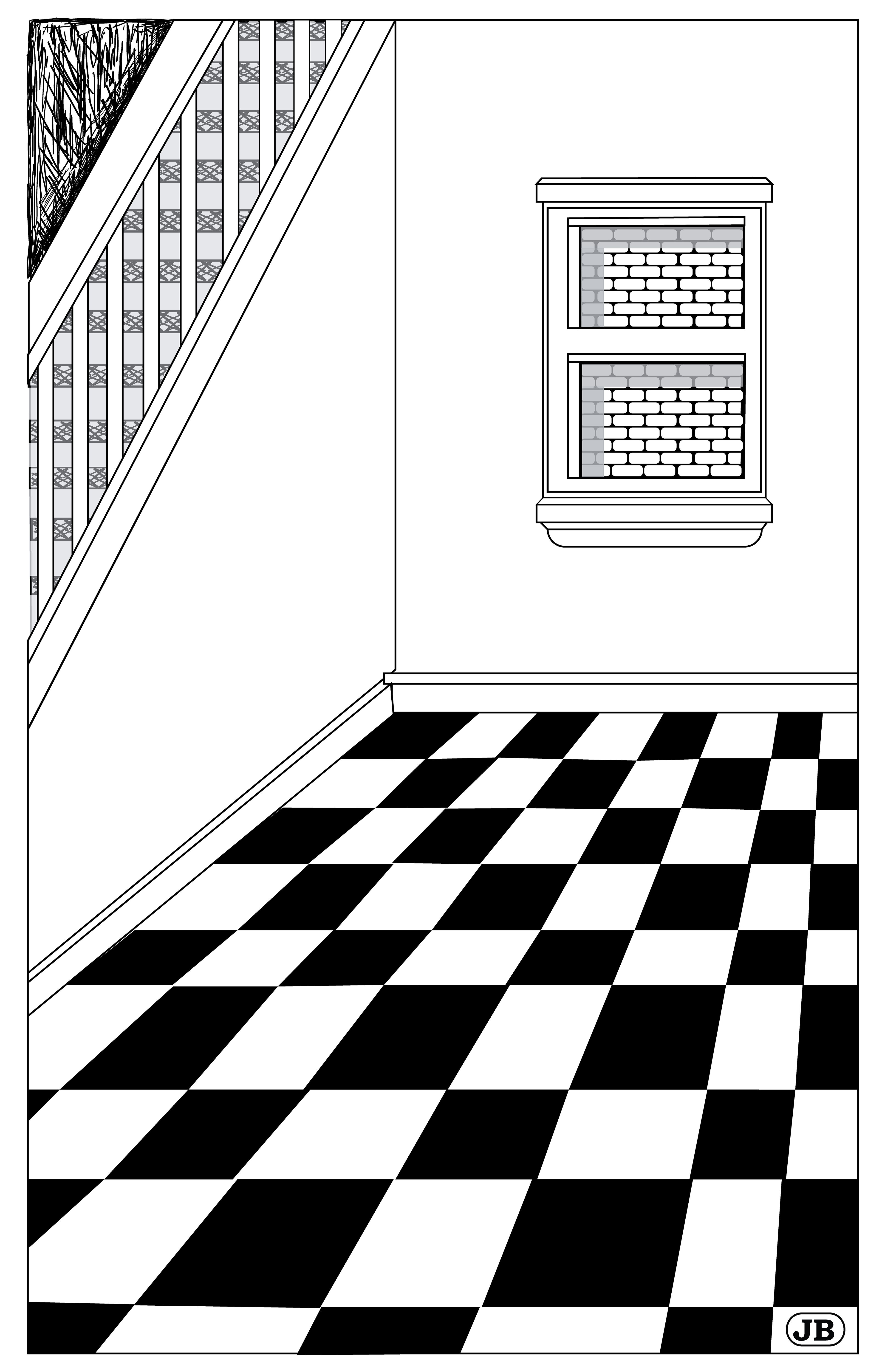 Brick Window, Digital Art, 2020