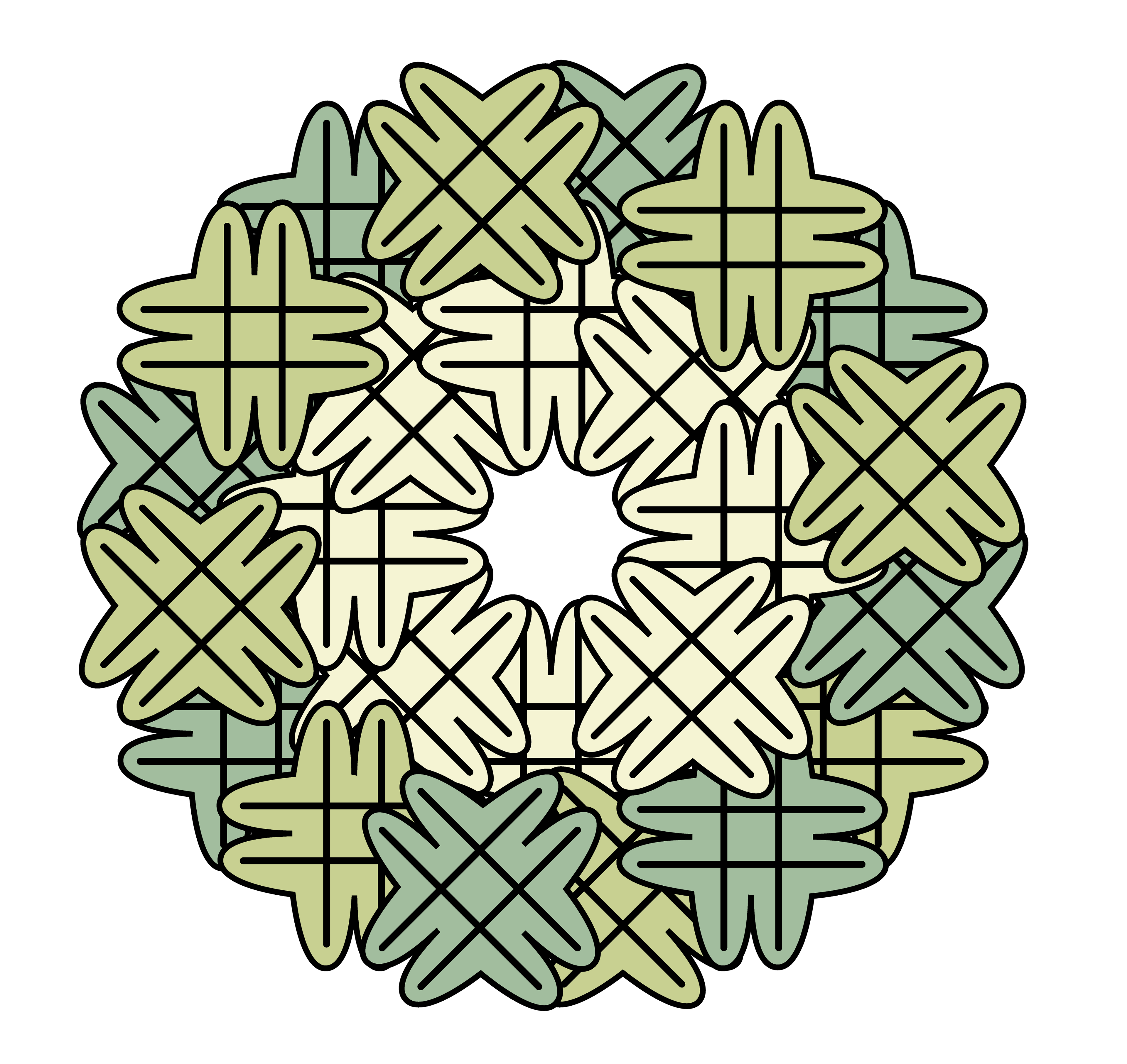 Criss Cross Spinner, Digital Art, Radial 1, 2022