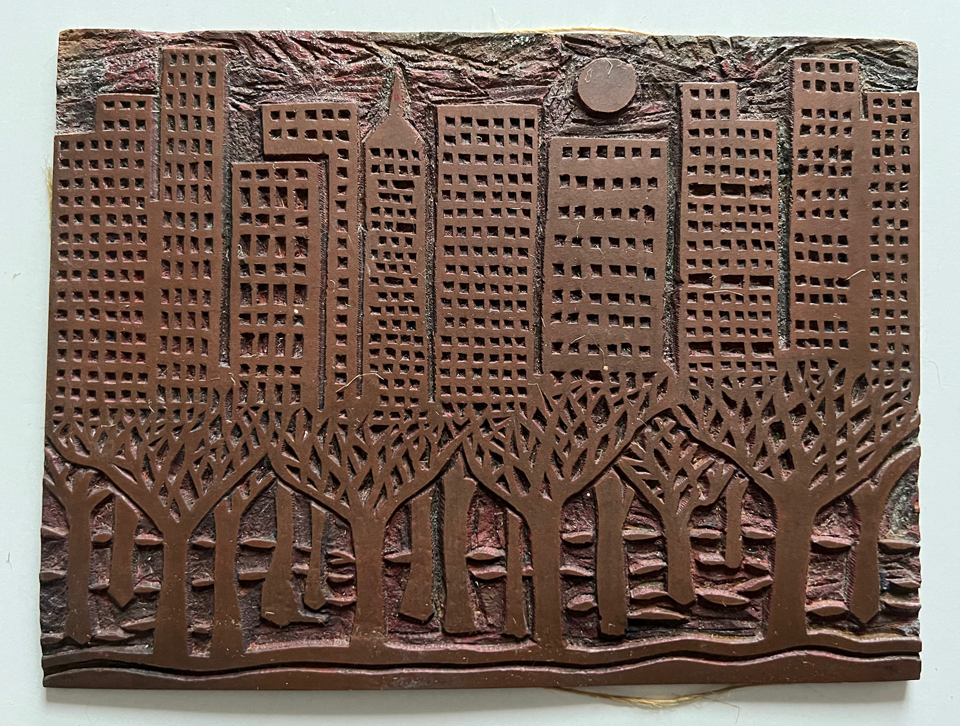 Treescape, Linoleum Cut, 1979