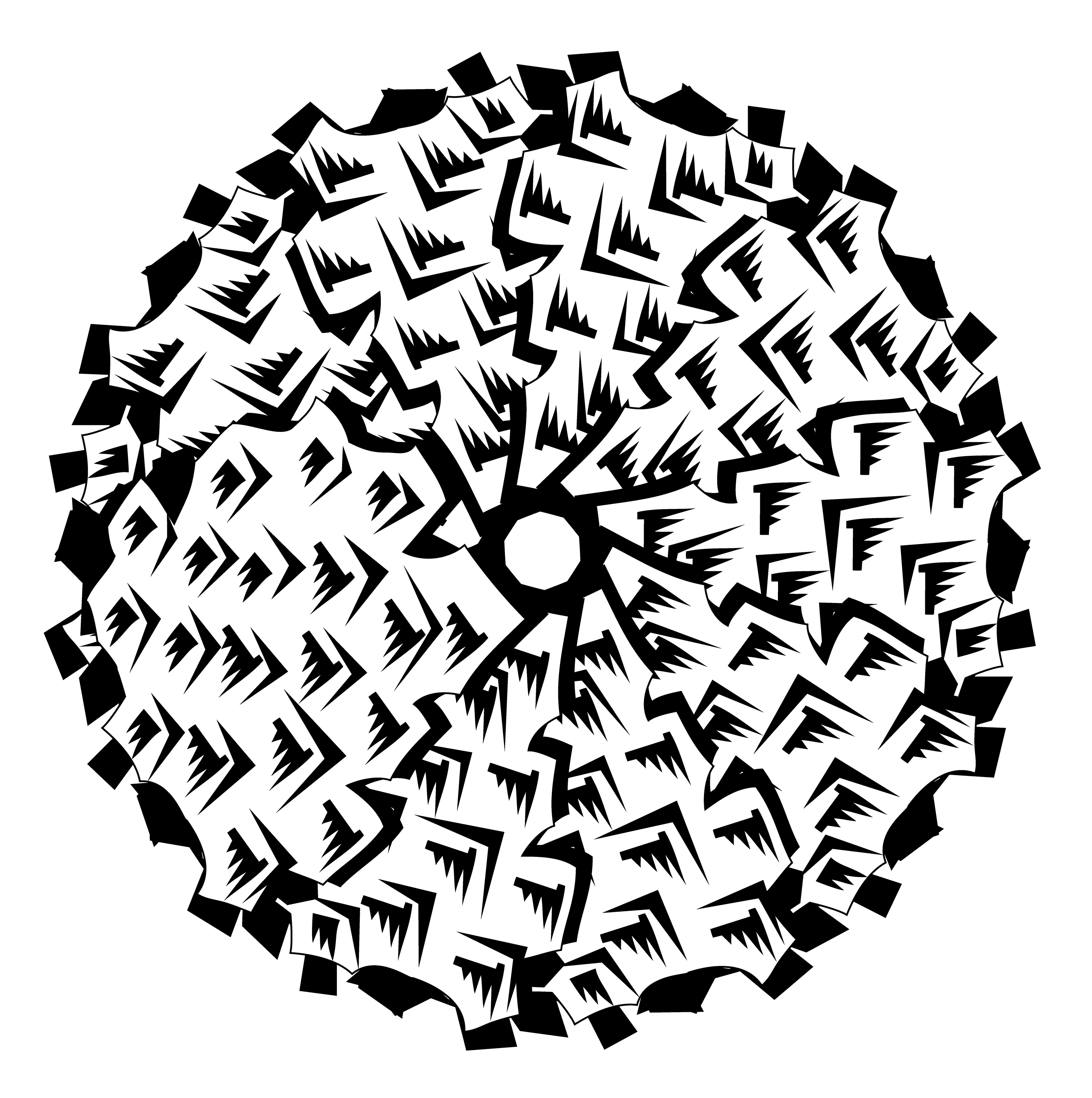 Meteorite, Digital Art, Radial 2, 2022